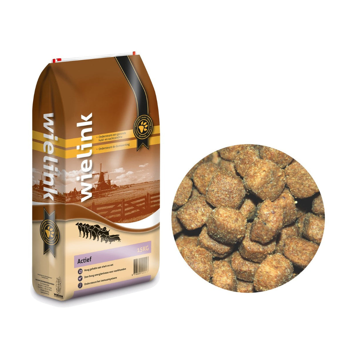 Zak Wielink Actief Croc hondenvoer, 15 kg #Inhoud_15 kg