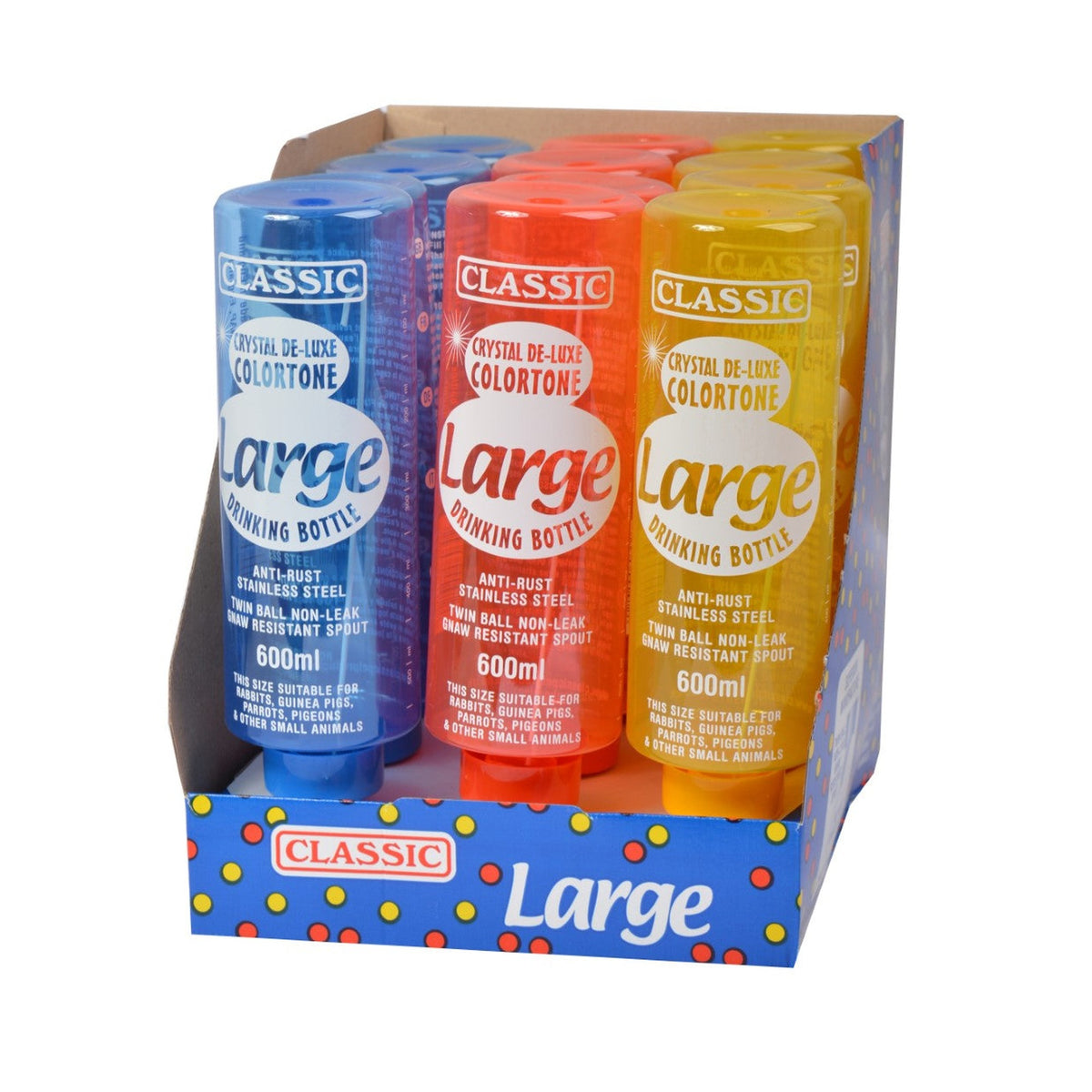 Classic drinkfles voor knaagdieren in kleur assorti, 600 ml #Inhoud_600 ml