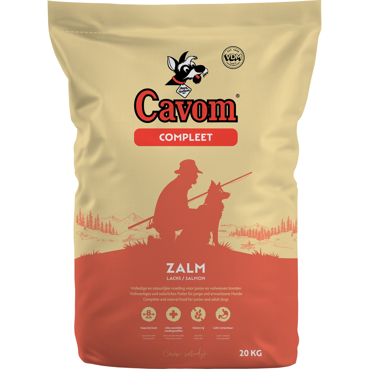 Zak Cavom Compleet Zalm geperst hondenvoer, 20 kg #Inhoud_20 kg