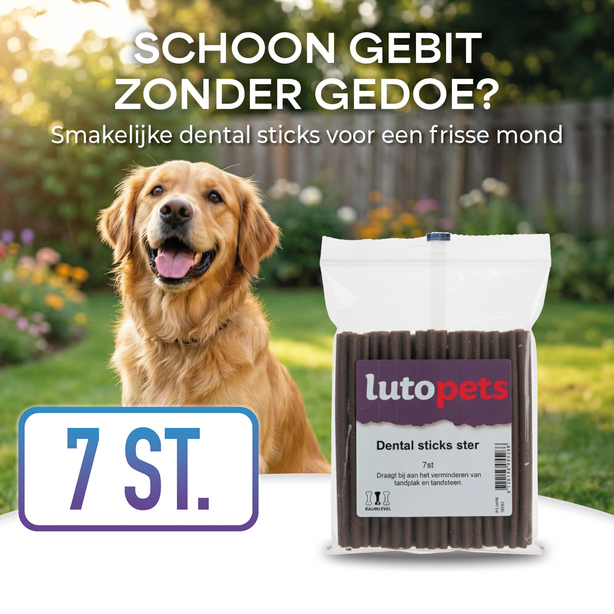 Lutopets dental sticks ster | 7 stuks