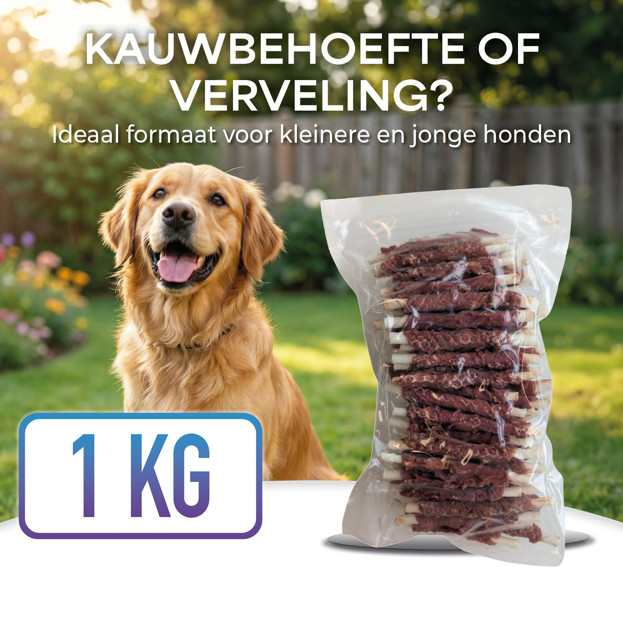 Lutopets Rawhide Stick met Eend 12 cm | 1 kg