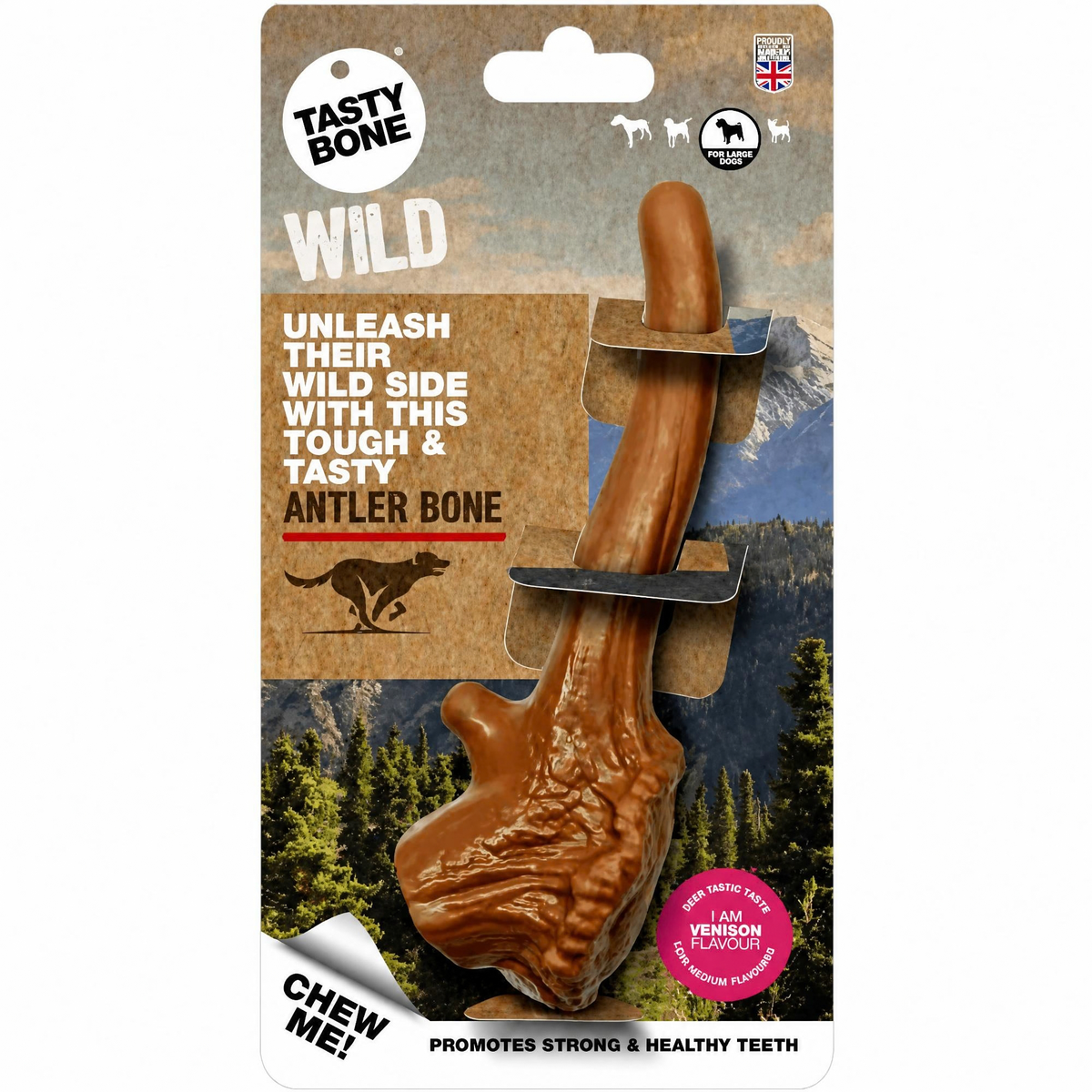 Tasty Bone Wild Antler Bone | Nylon Kauwbot voor Honden | 1 stuk