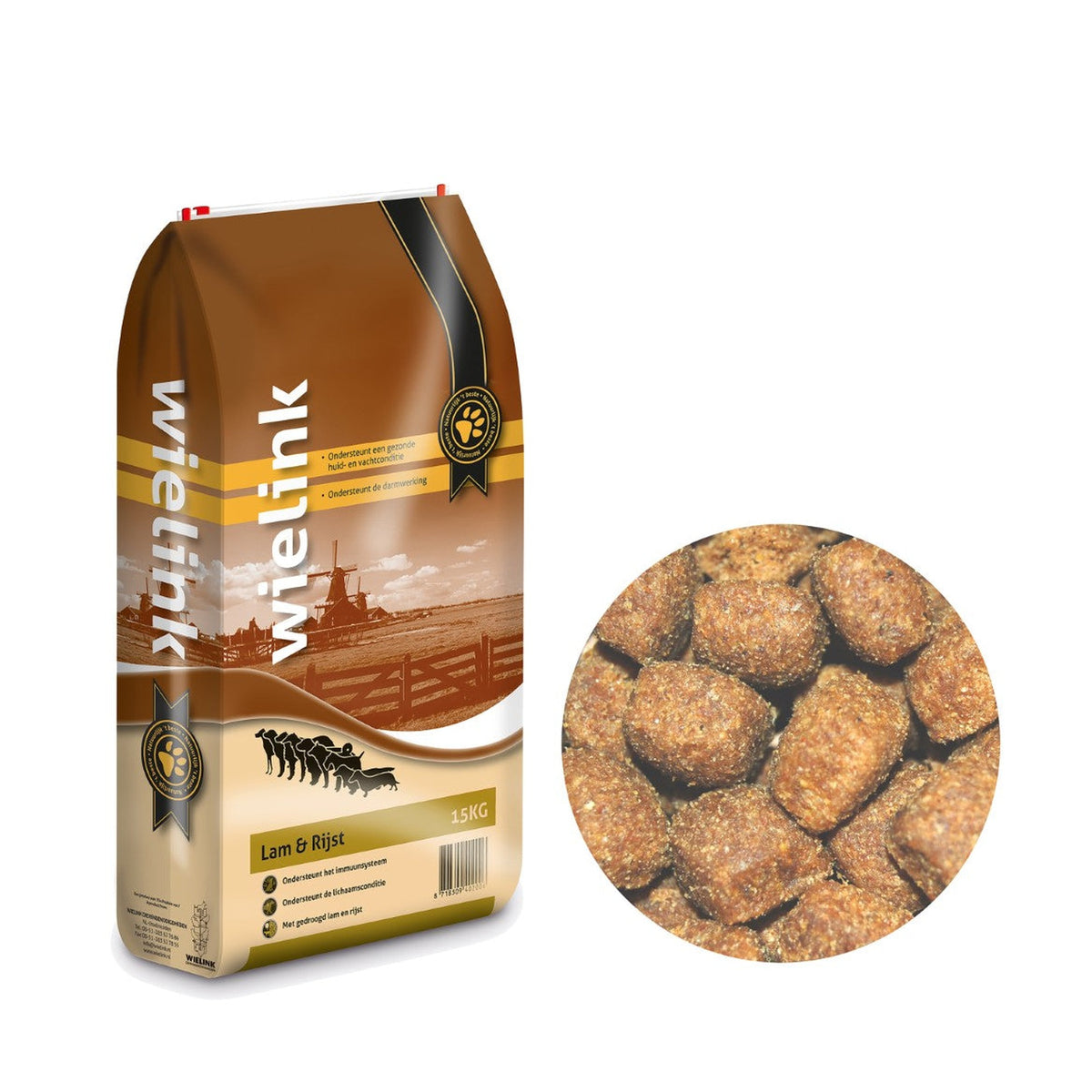 Zak Wielink Lam/Rijst Croc hondenvoer, 15 kg #Inhoud_15 kg