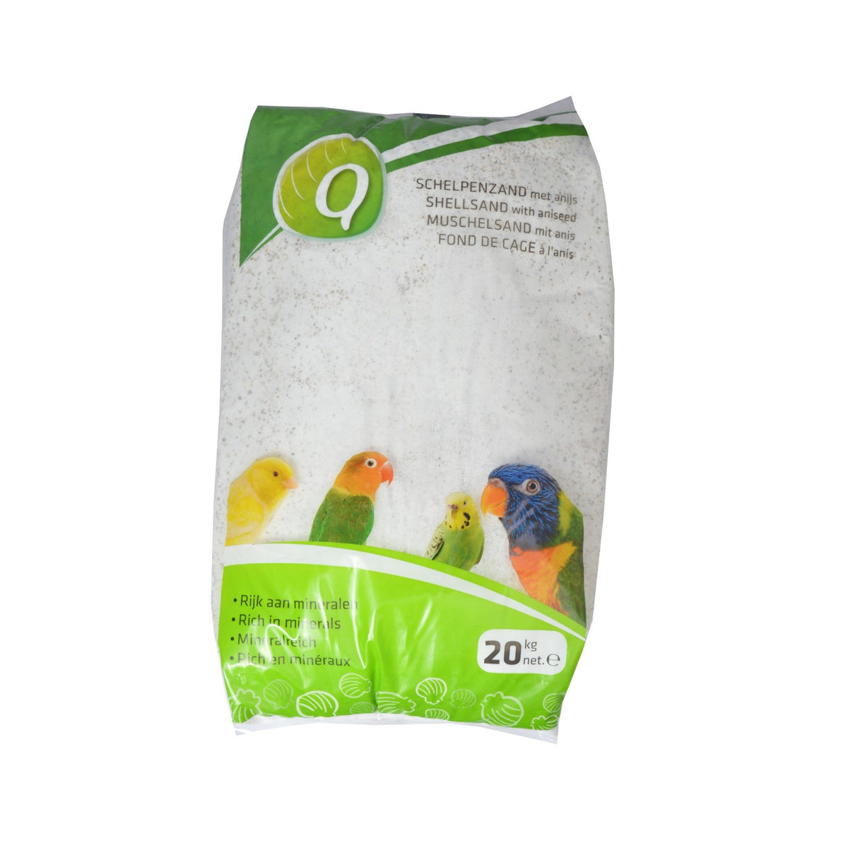 Zak Q&Q Schelpenzand Superwit met anijs, 20 kg #Inhoud_20 kg