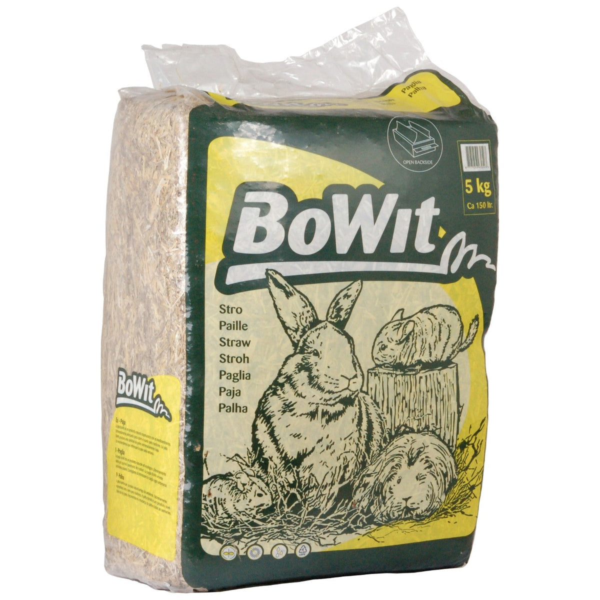 BoWit stro bodembedekking voor knaagdieren, zak 5 kg