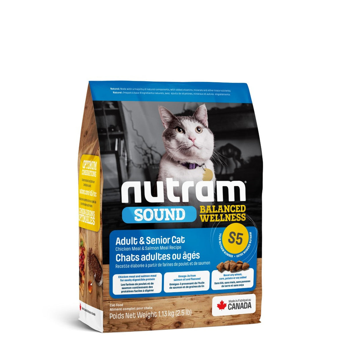 Zak Nutram S5 Sound Adult & Senior kattenvoer, 1,13 kg #Inhoud_1,13 kg
