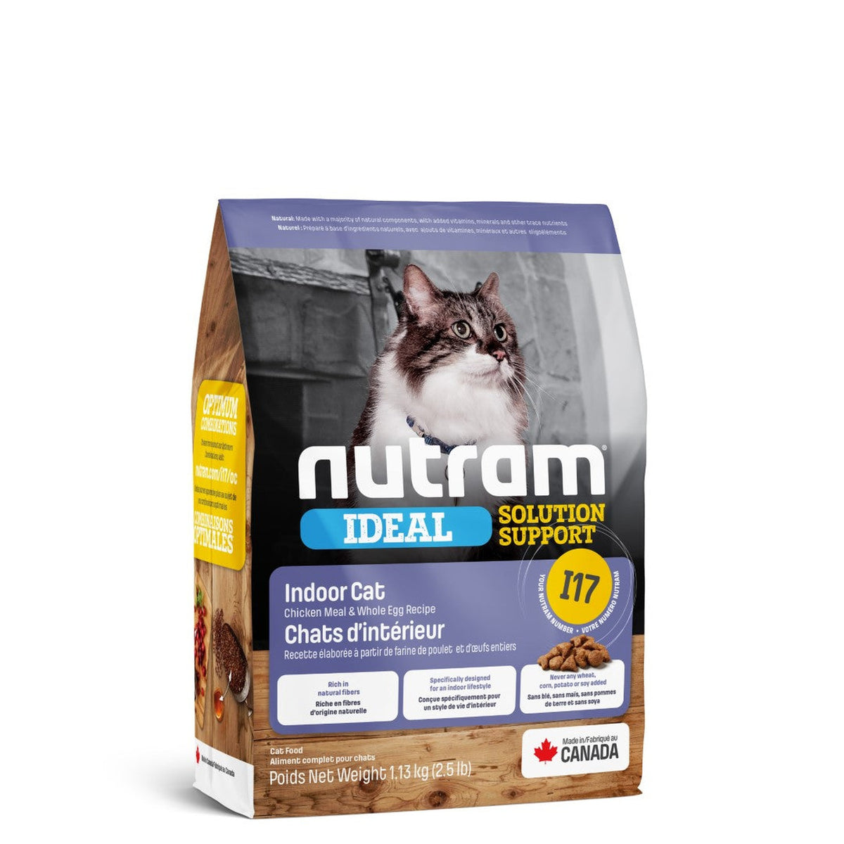 Zak Nutram I17 Ideal Indoor kattenvoer, 1,13 kg #Inhoud_1,13 kg