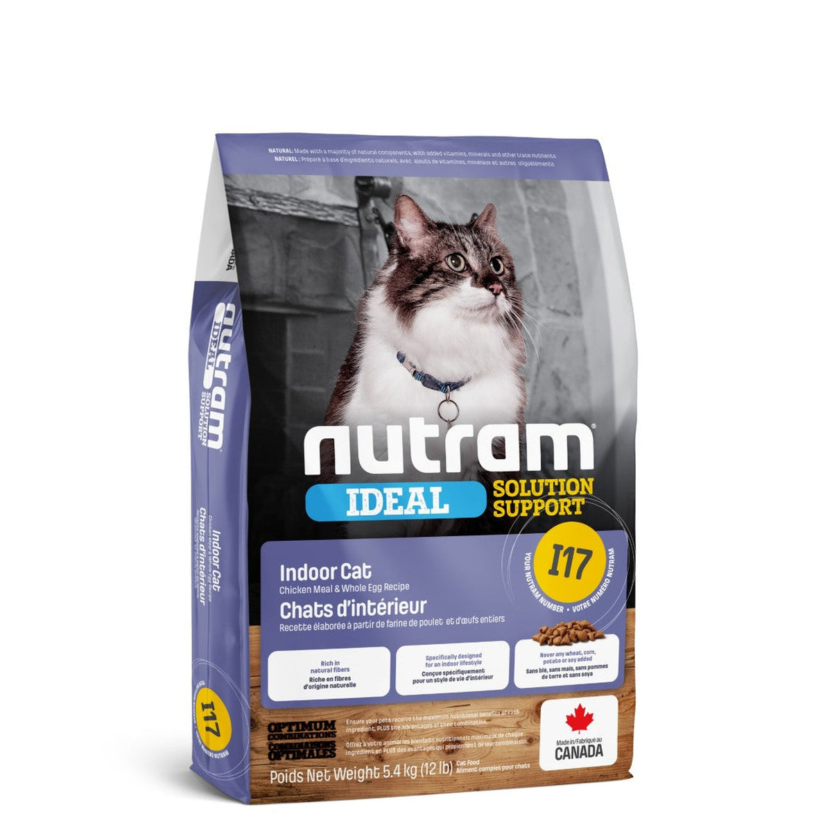 Zak Nutram I17 Ideal Indoor kattenvoer, 5,4 kg #Inhoud_5,4 kg