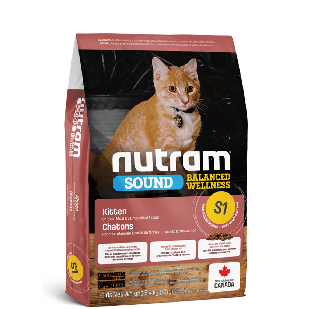 Zak Nutram S1 Sound Kitten kittenvoer, 5,4 kg #Inhoud_5,4 kg