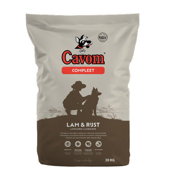 Zak Cavom Compleet Lam & Rijst geperst hondenvoer, 20 kg #Inhoud_20 kg