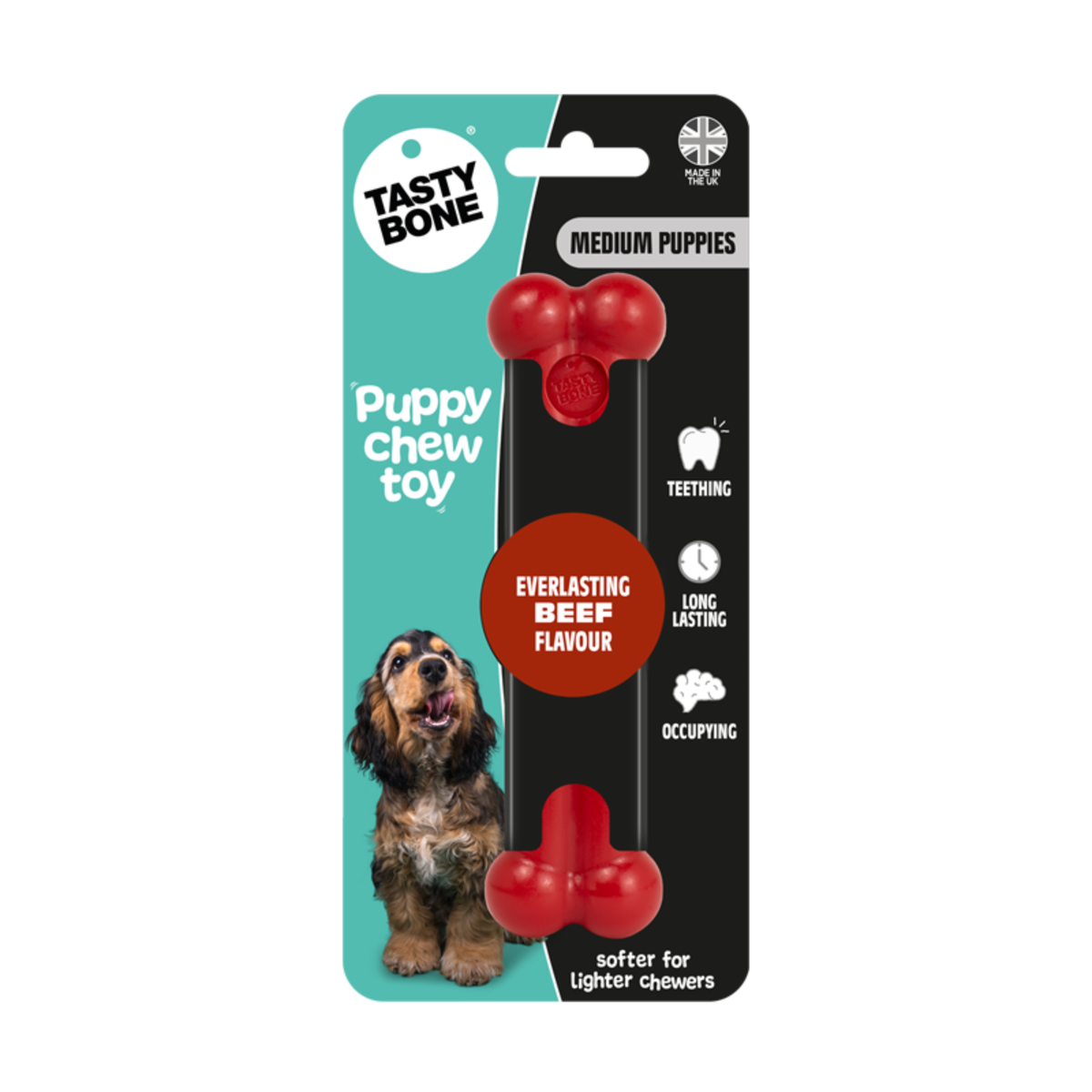 Tasty Bone Puppy Chew Beef | Kauwbot voor Puppy's | Small of Medium