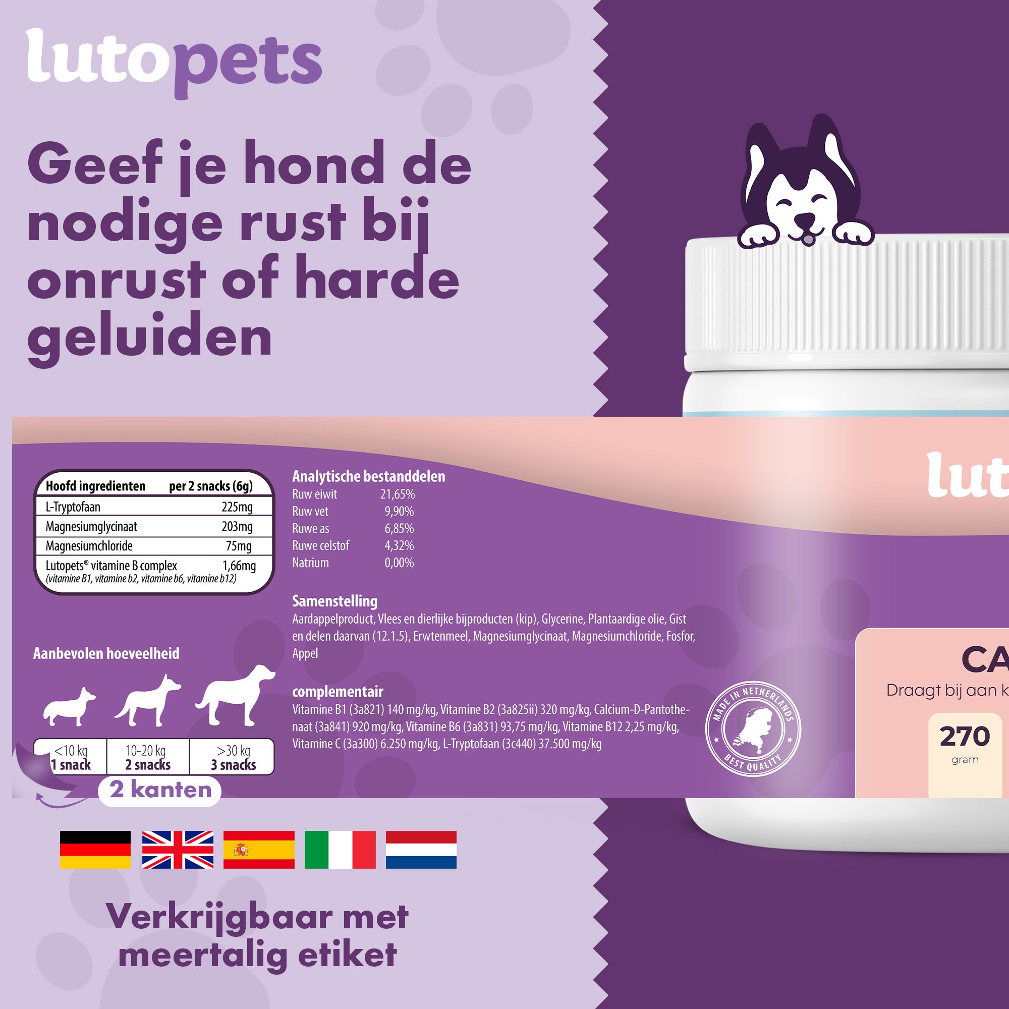 Lutopets Calming Hond | 90 chews