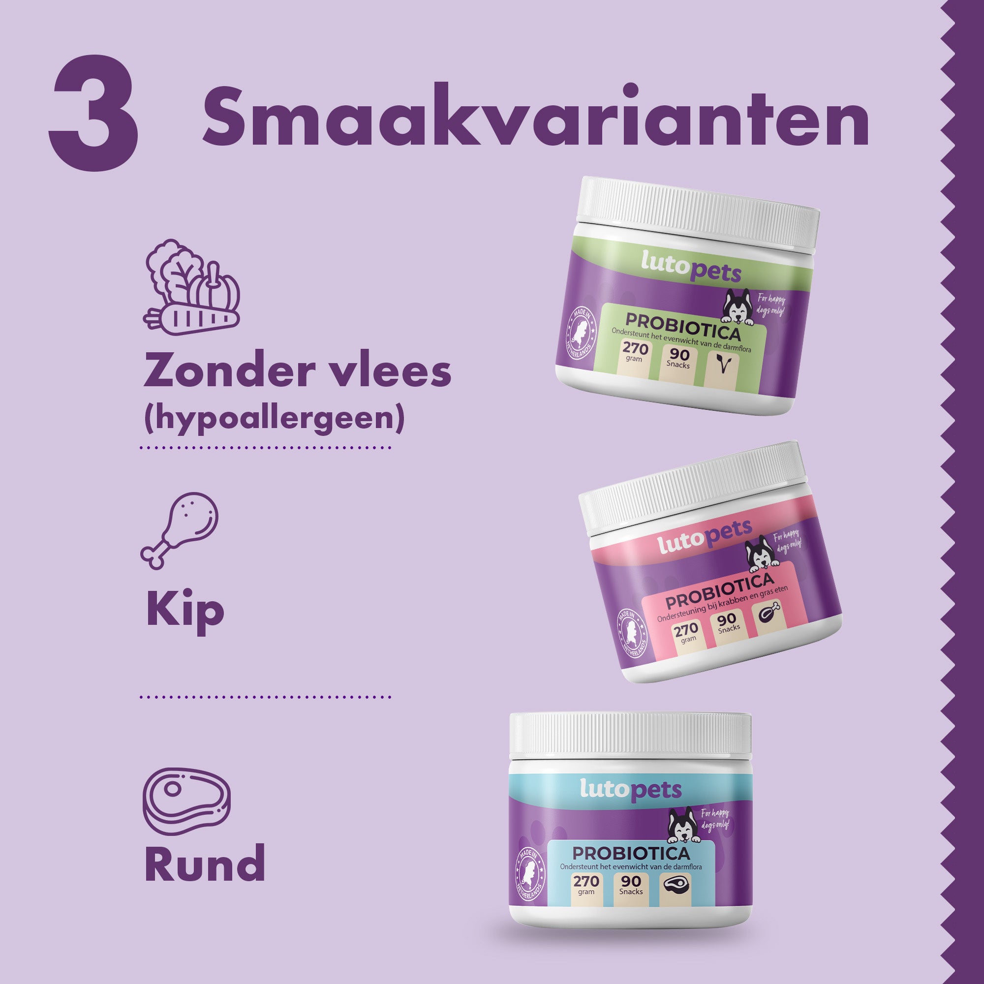 Lutopets Probiotica & Prebiotica Hond | 90 chews