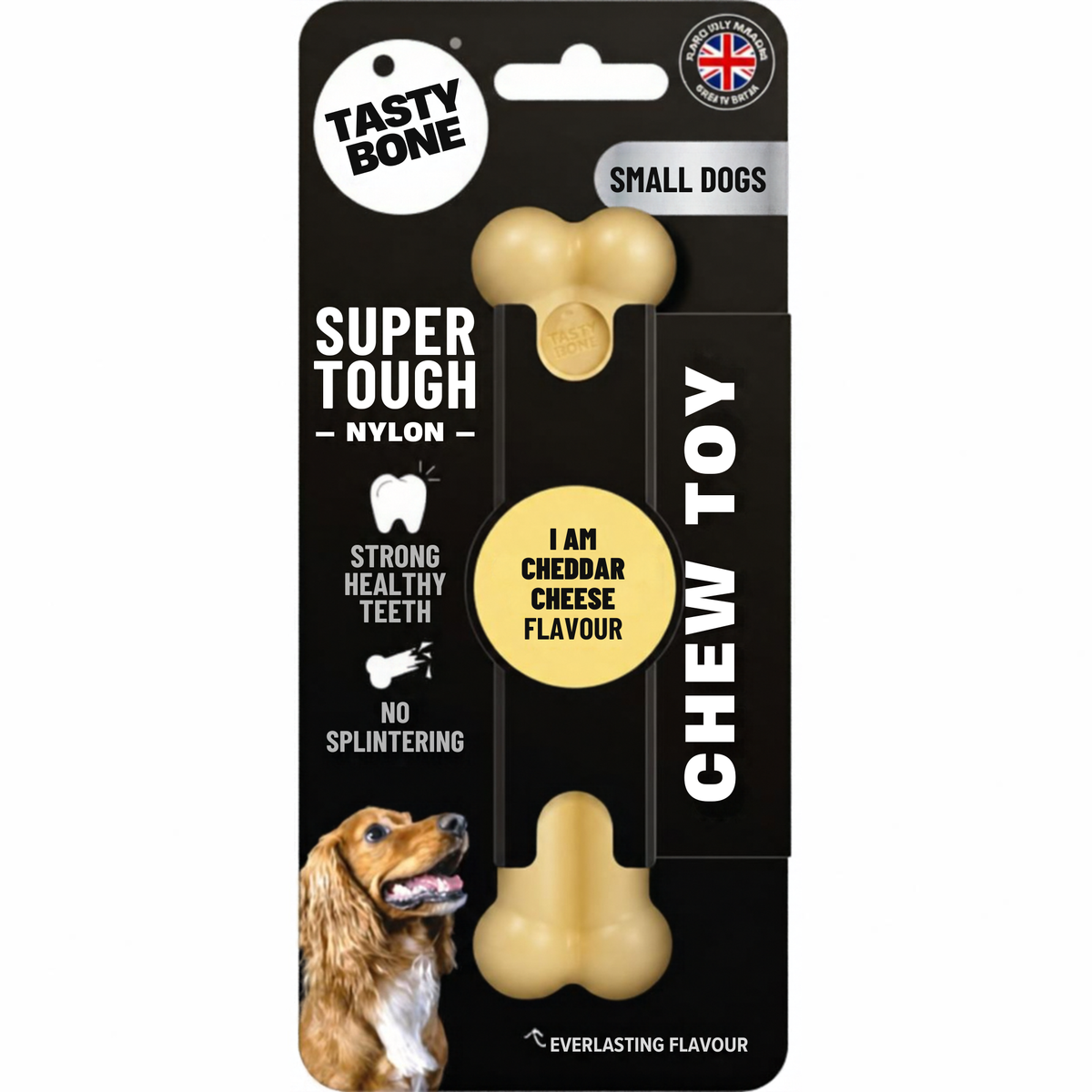 Tasty Bone Cheese | Nylon Kauwbot voor Honden | Toy, Small of Large