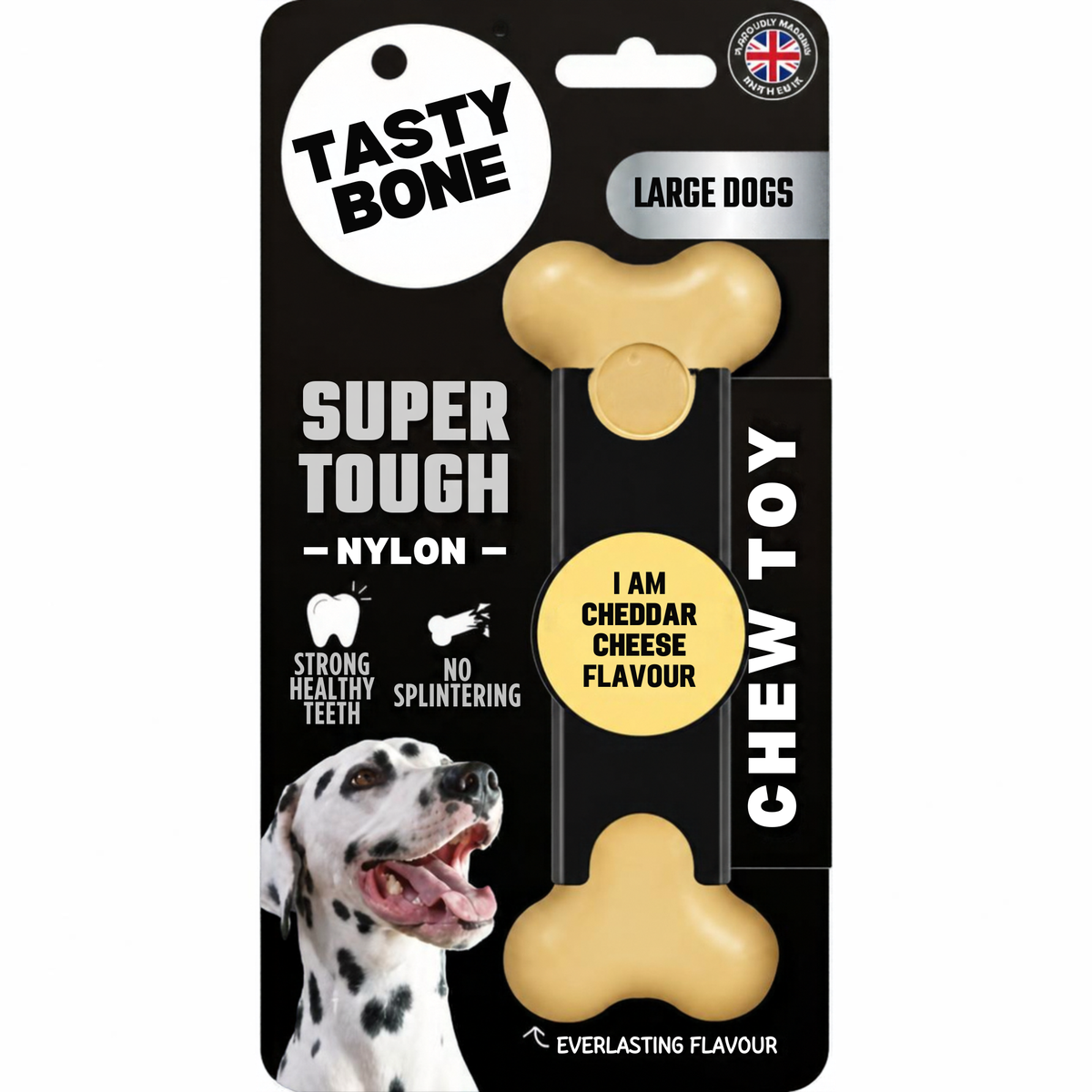 Tasty Bone Cheese | Nylon Kauwbot voor Honden | Toy, Small of Large