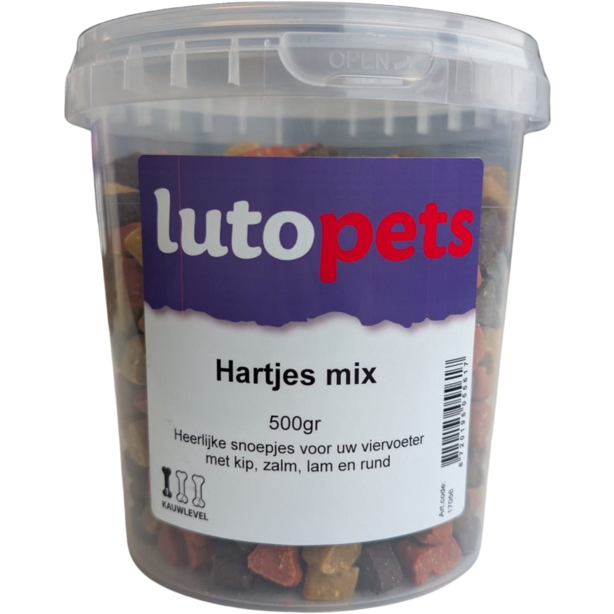 Lutopets Hartjes Mix | 500 g | Lutopets