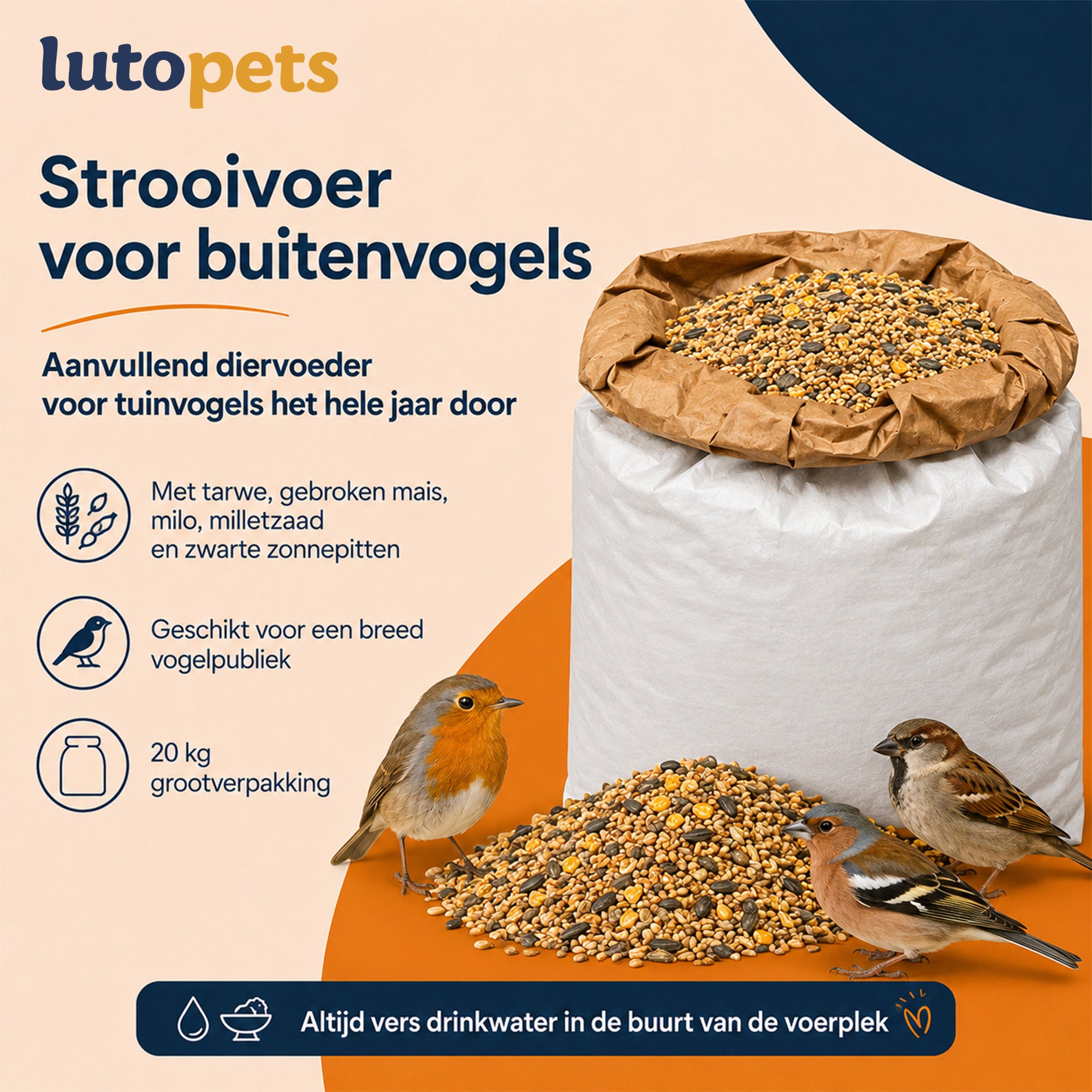 Lutopets Strooivoer Buitenvogelvoer