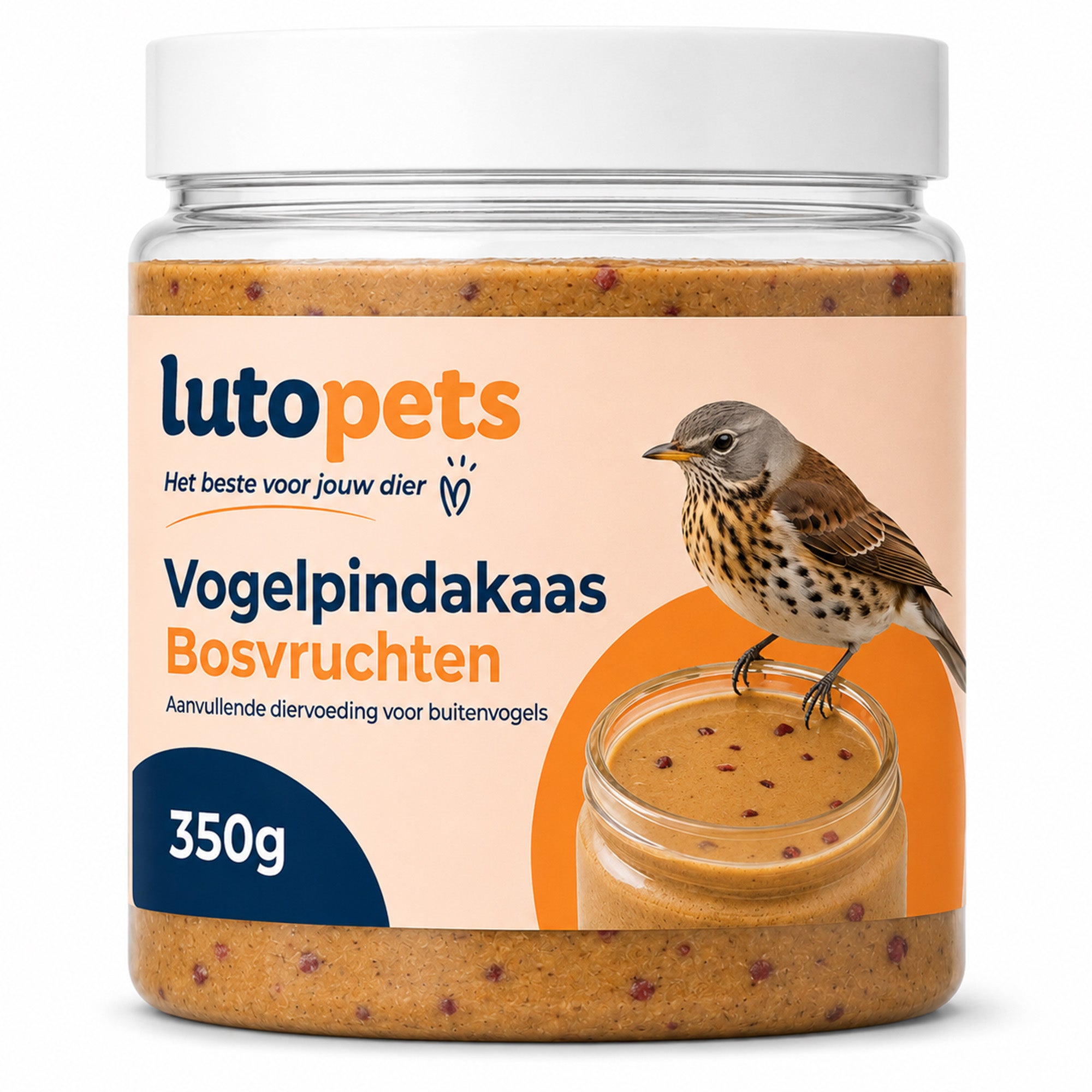 Lutopets Vogelpindakaas Bosvruchten | Pindakaas voor Vogels | 350 g