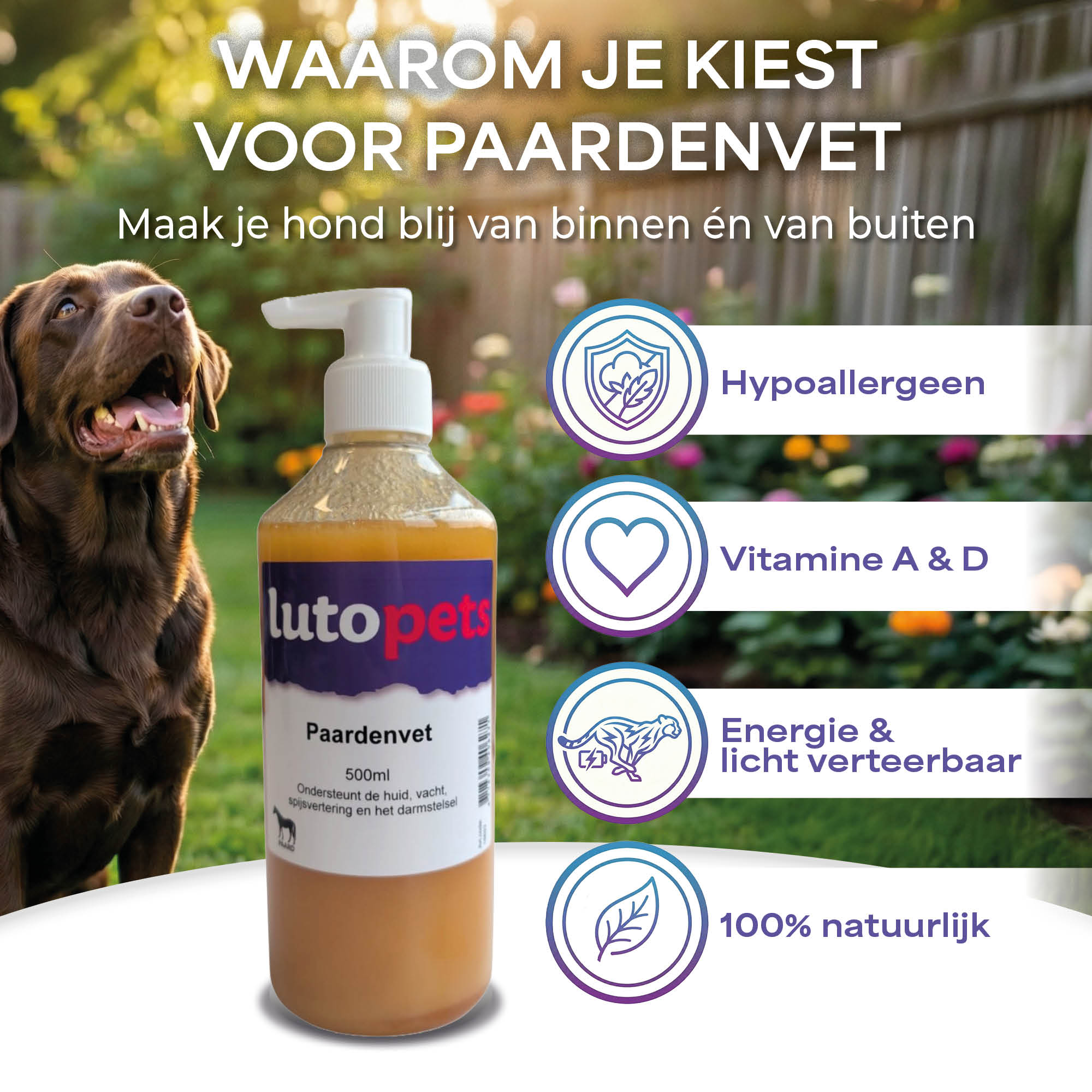 Lutopets Paardenvet | 500 ml