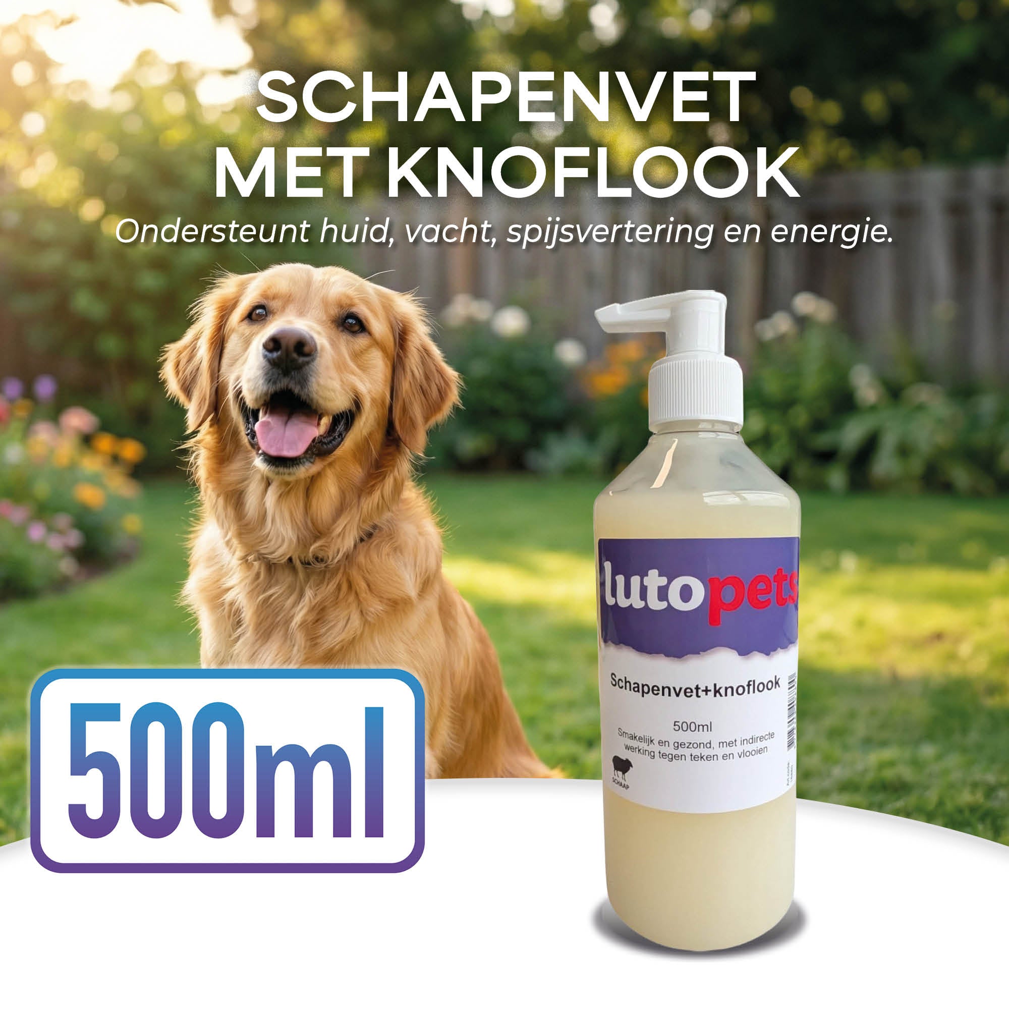 Lutopets Schapenvet + Knoflook | 500 ml