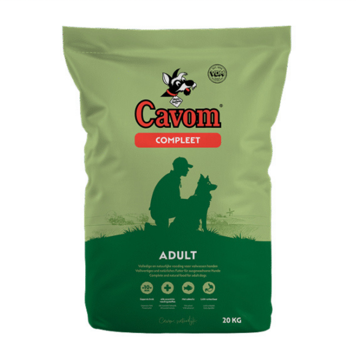 Cavom Compleet Adult, Geperst Hondenvoer | 20 kg | Cavom