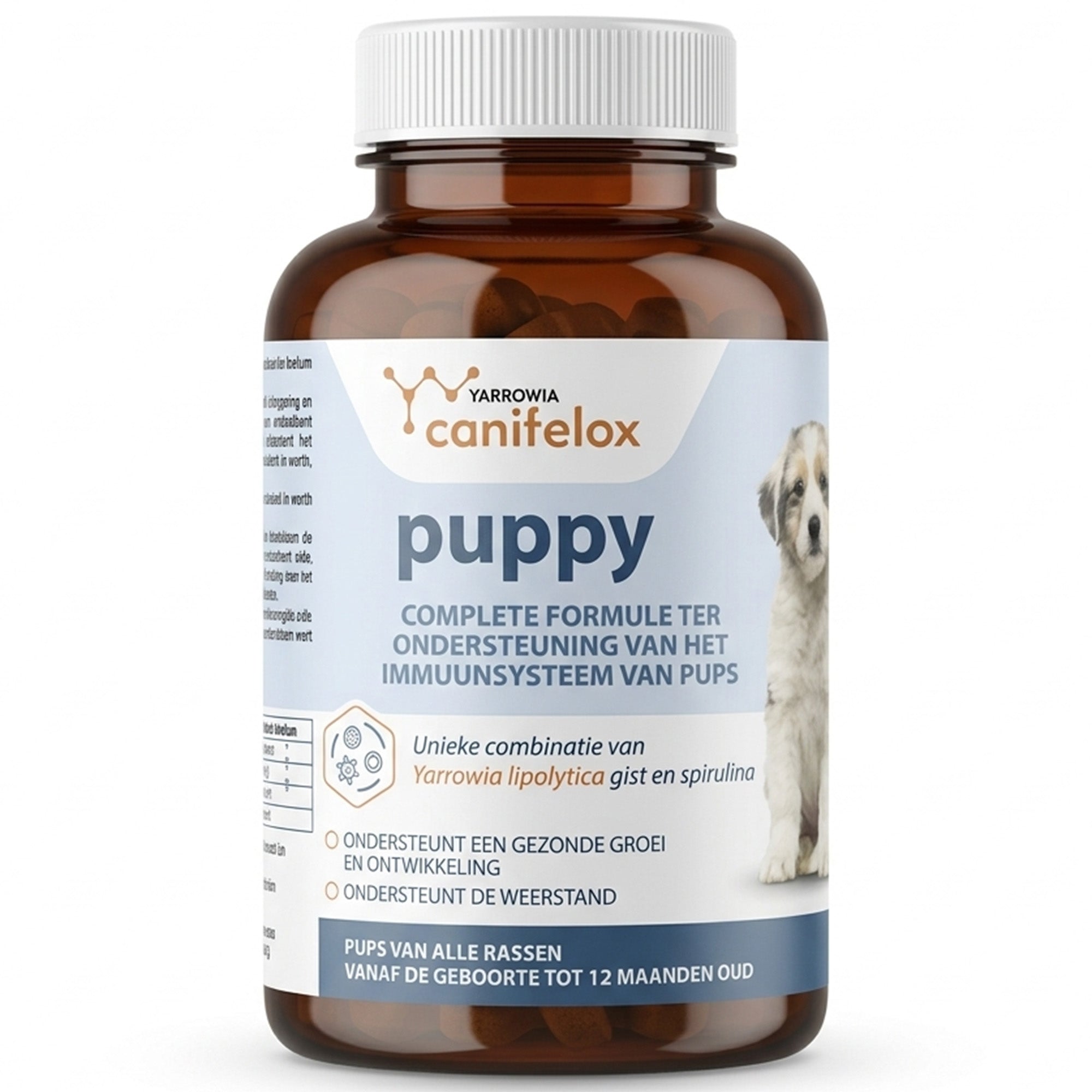 Canifelox Puppy | Supplement voor Gezonde Groei & Weerstand | Ondersteunt het Immuunsysteem van Pups| Met Yarrowia Lipolytica Gist & Spirulina | 240 g