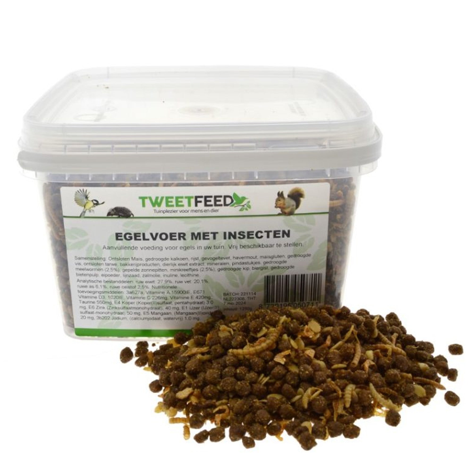 Tweetfeed Egelvoer met insecten | 1,5 kg