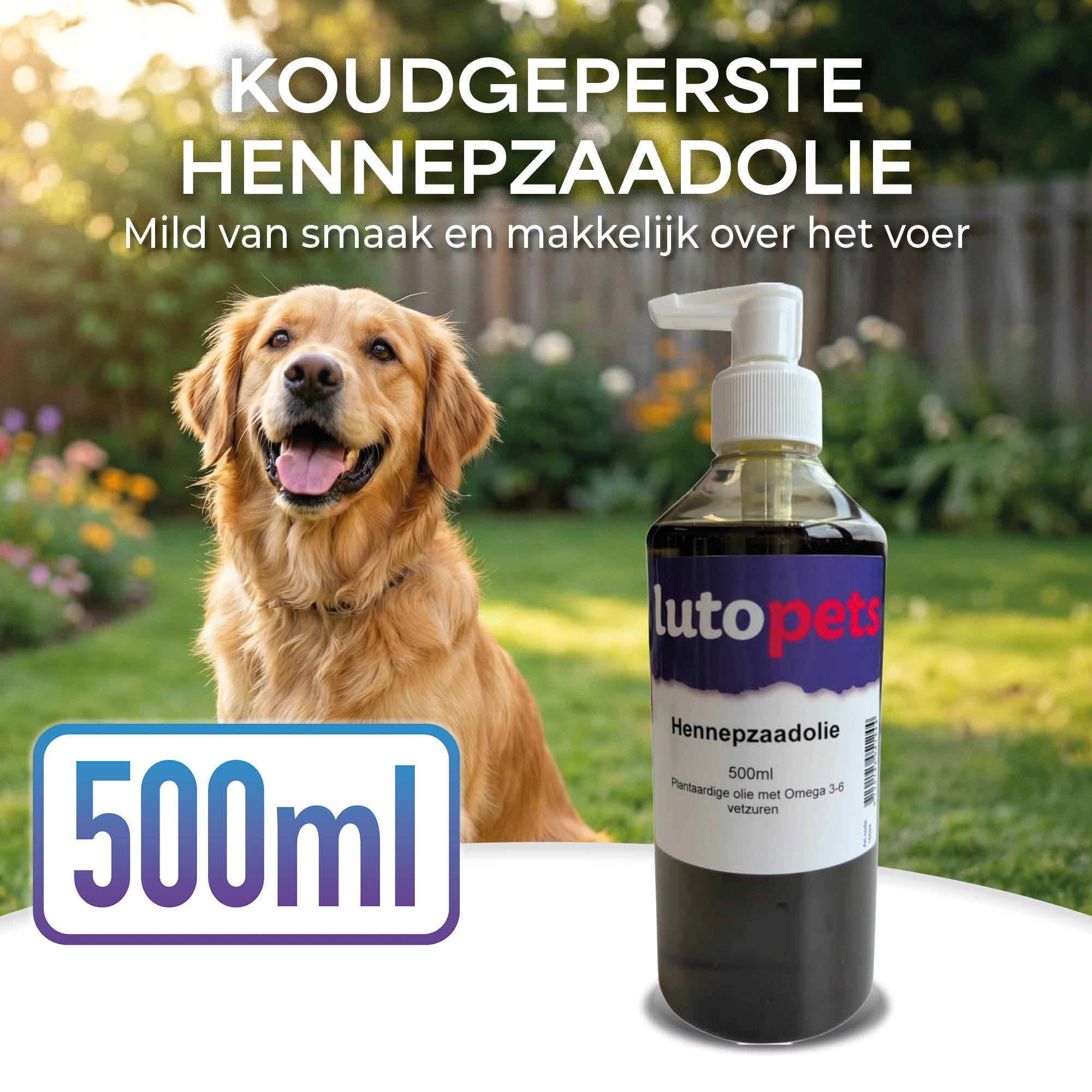 Lutopets Hennepzaadolie | 500 ml