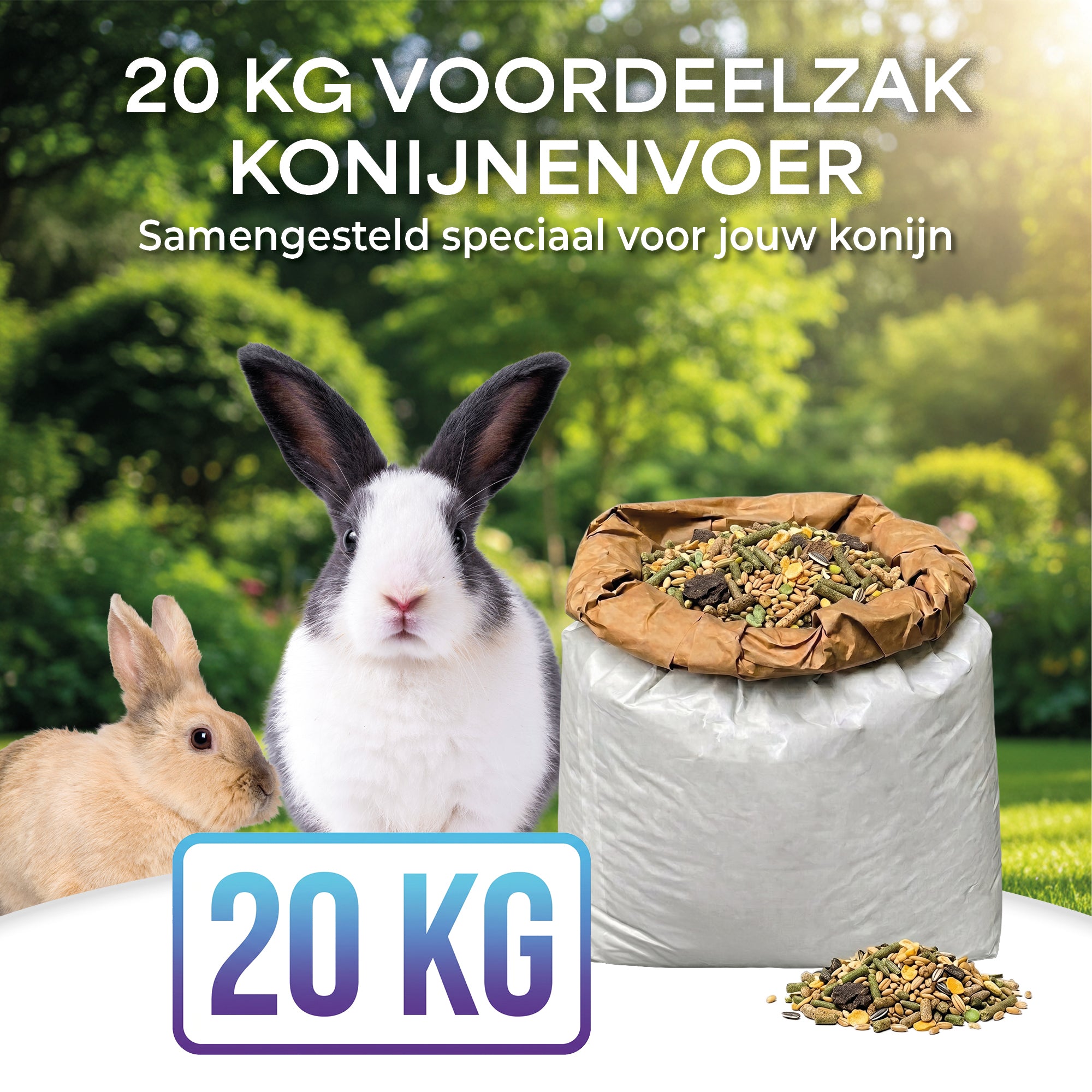 lutopets Gemengd Konijnenvoer | 20 kg