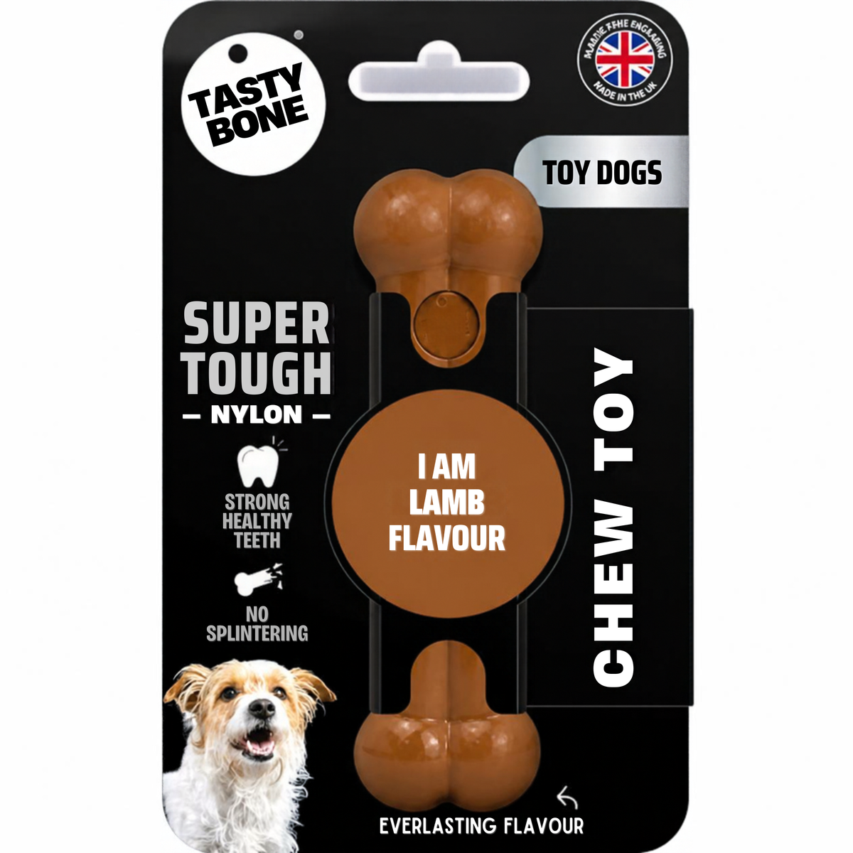 Tasty Bone Lamb | Nylon Kauwbot voor Honden | Toy, Small, Large of Mega