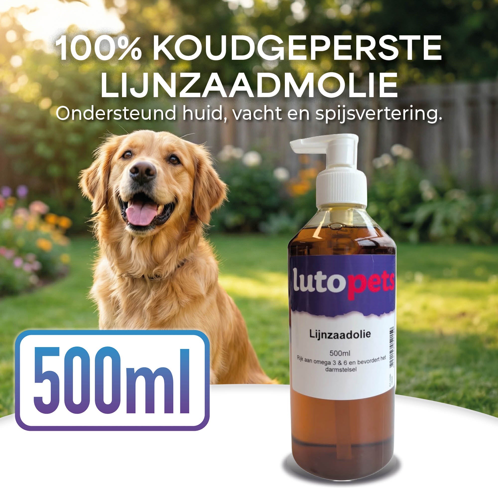 Lutopets Lijnzaadolie | 500 ml