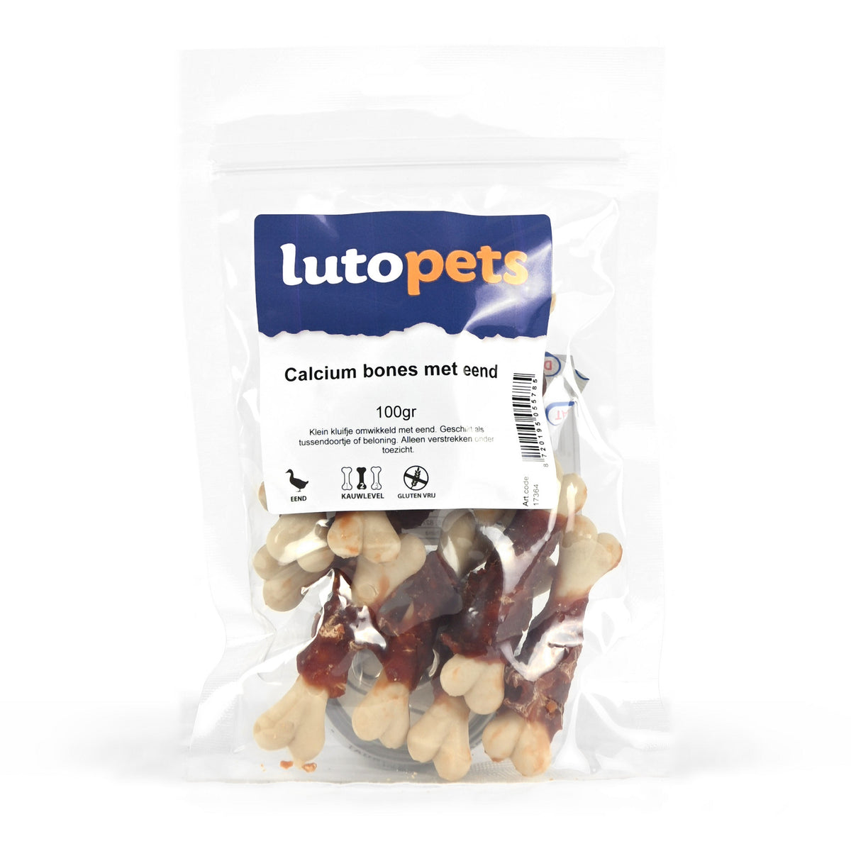 Lutopets Calcium Bones met Eend 100 g