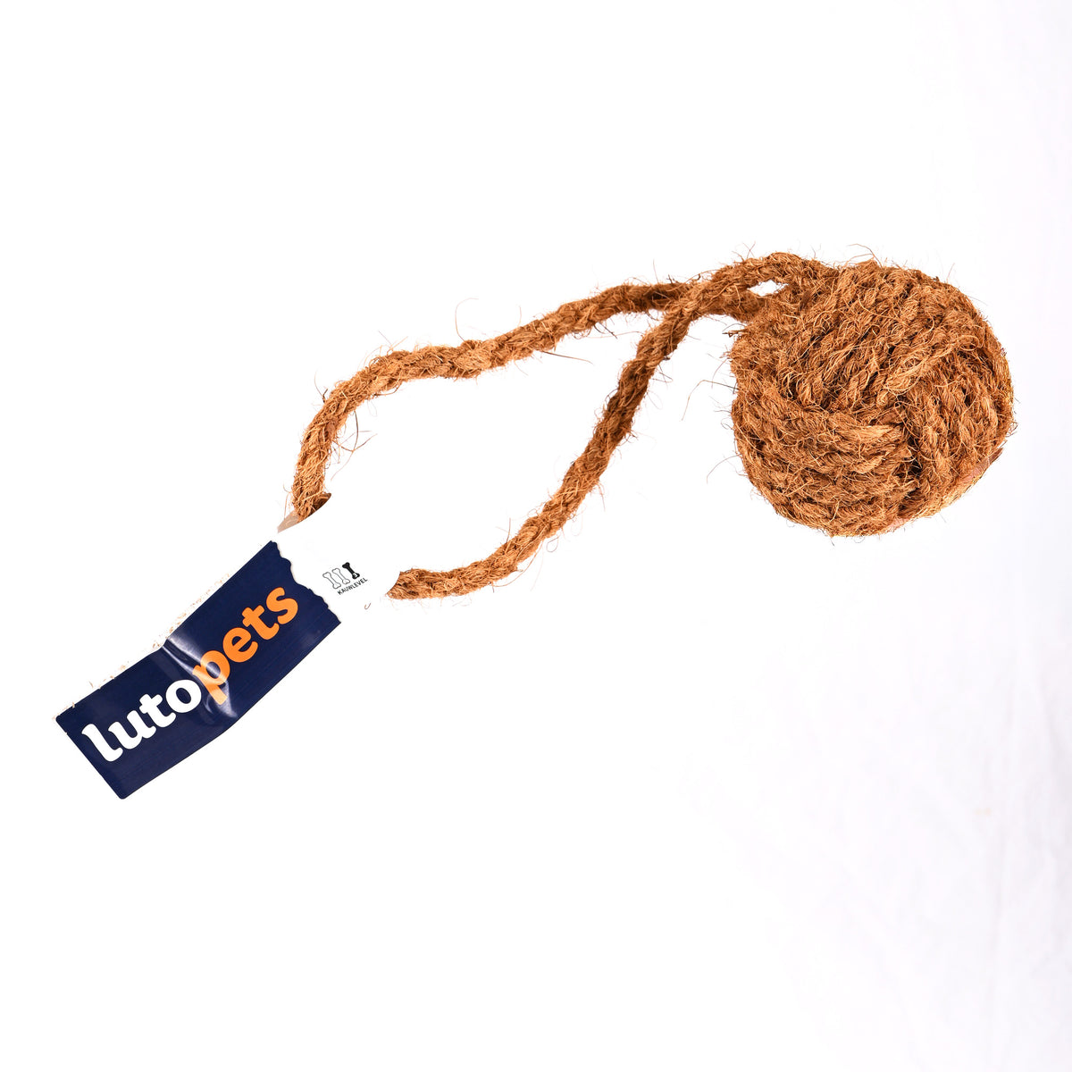 Lutopets Cocos bal met touw M – kokos speeltje voor honden