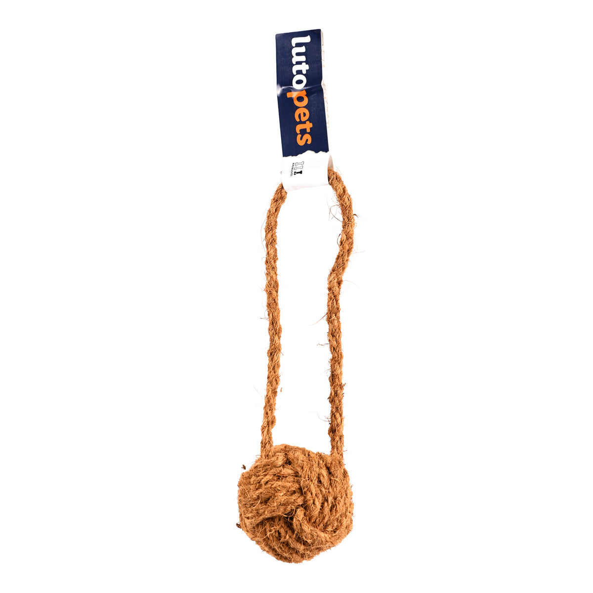Lutopets Cocos bal met touw M – kokos speeltje voor honden (foto 2)