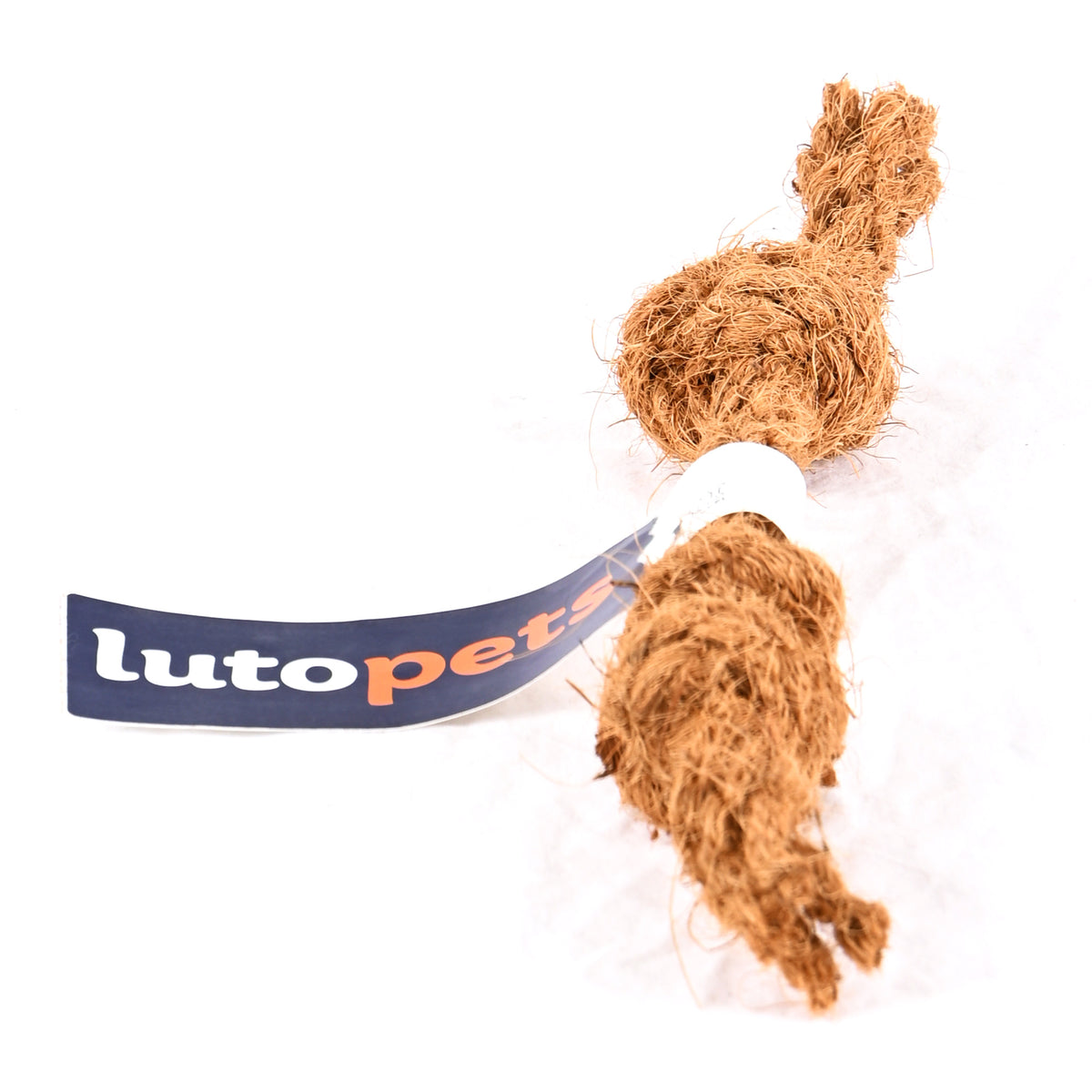 Lutopets Cocos touw 2 knopen M – touwspeelgoed van kokosvezel