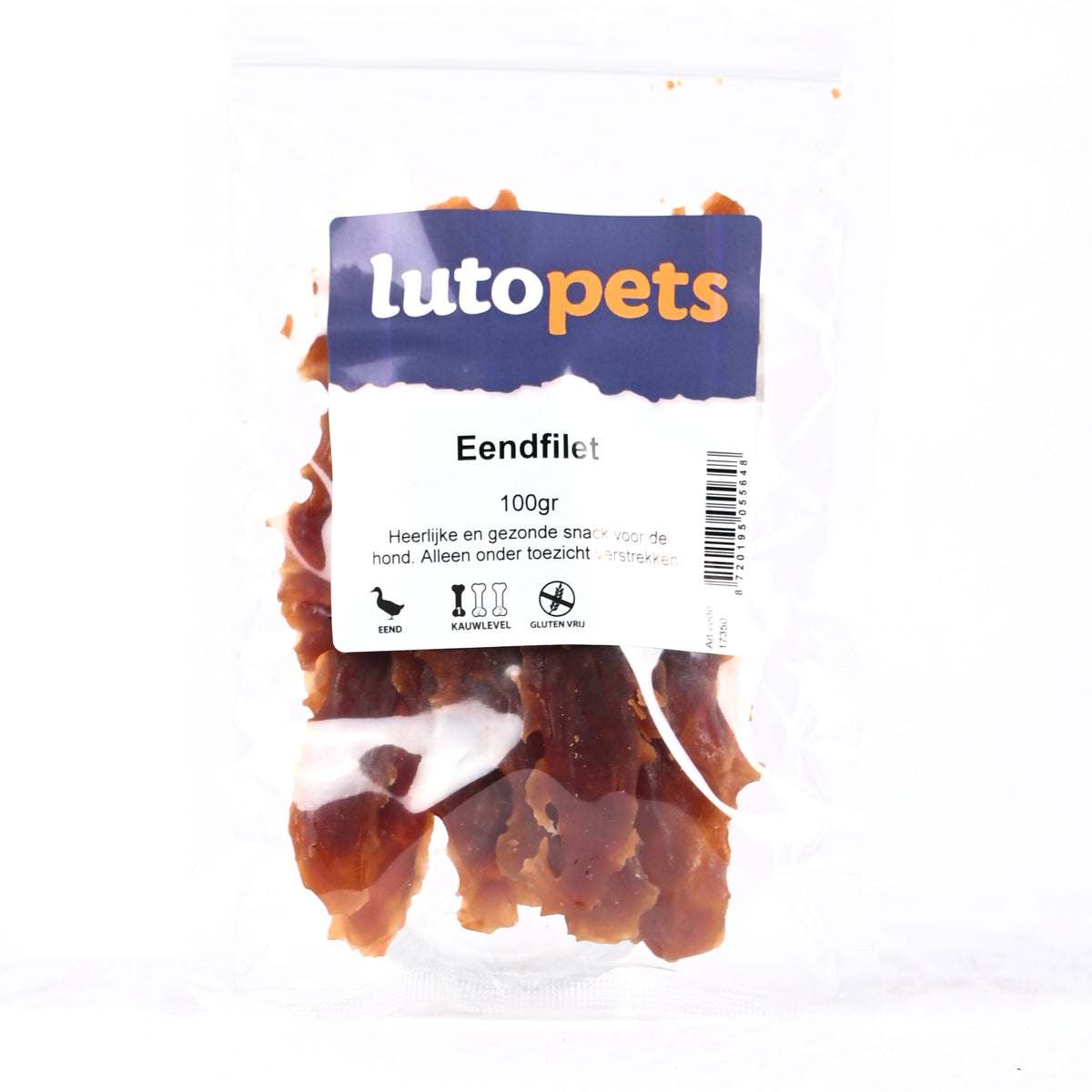 Lutopets Eendfilet 100 g – gedroogde hondensnacks eend