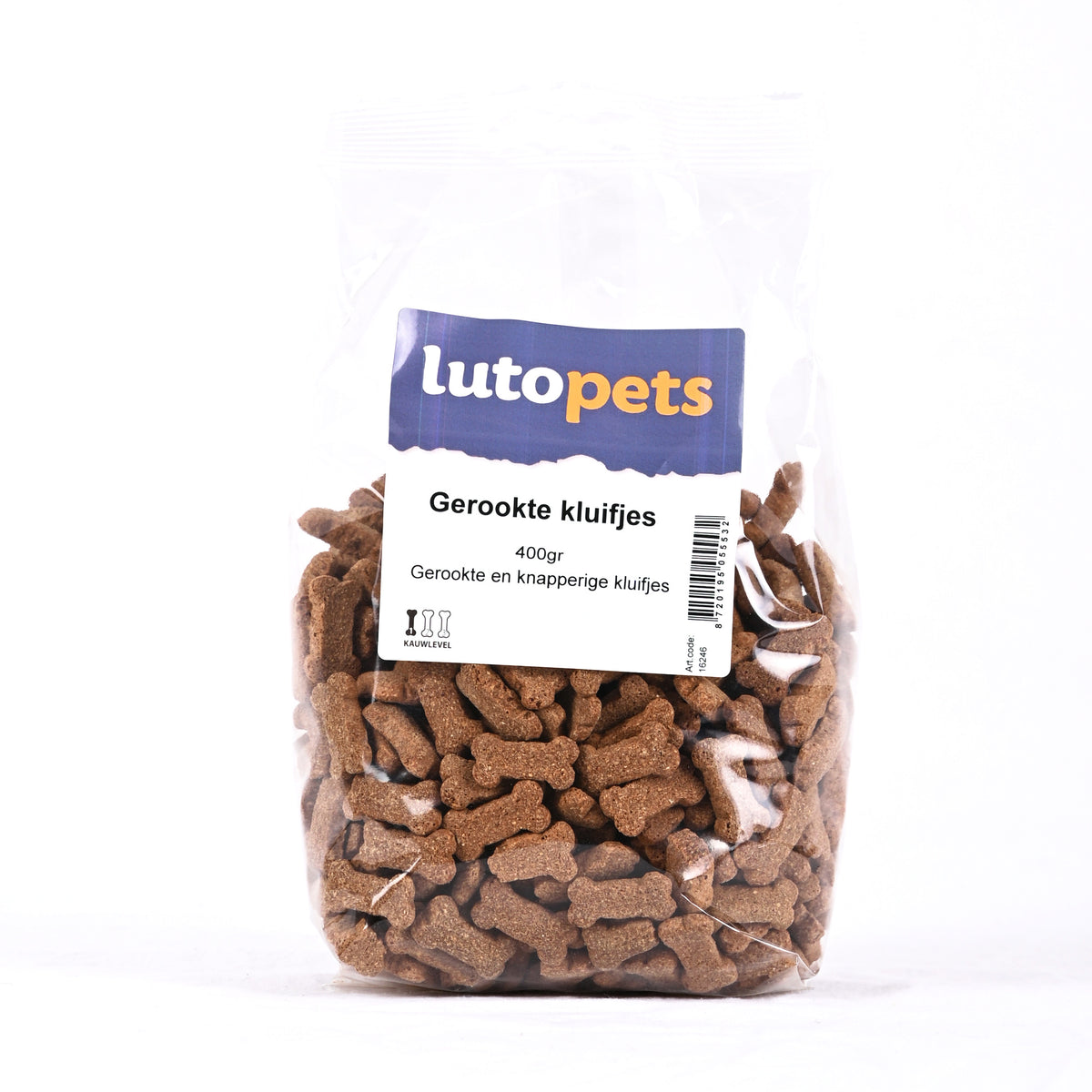 Lutopets Gerookte kluifjes 400 g – hondenkoekjes met 23% eiwit