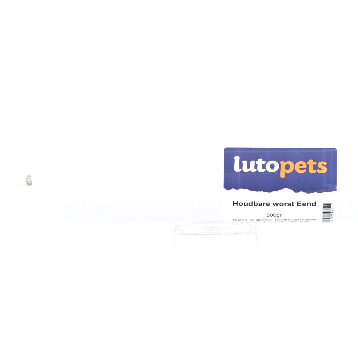 Lutopets Houdbare worst eend 800 g – graanvrij hondenvoer met eend