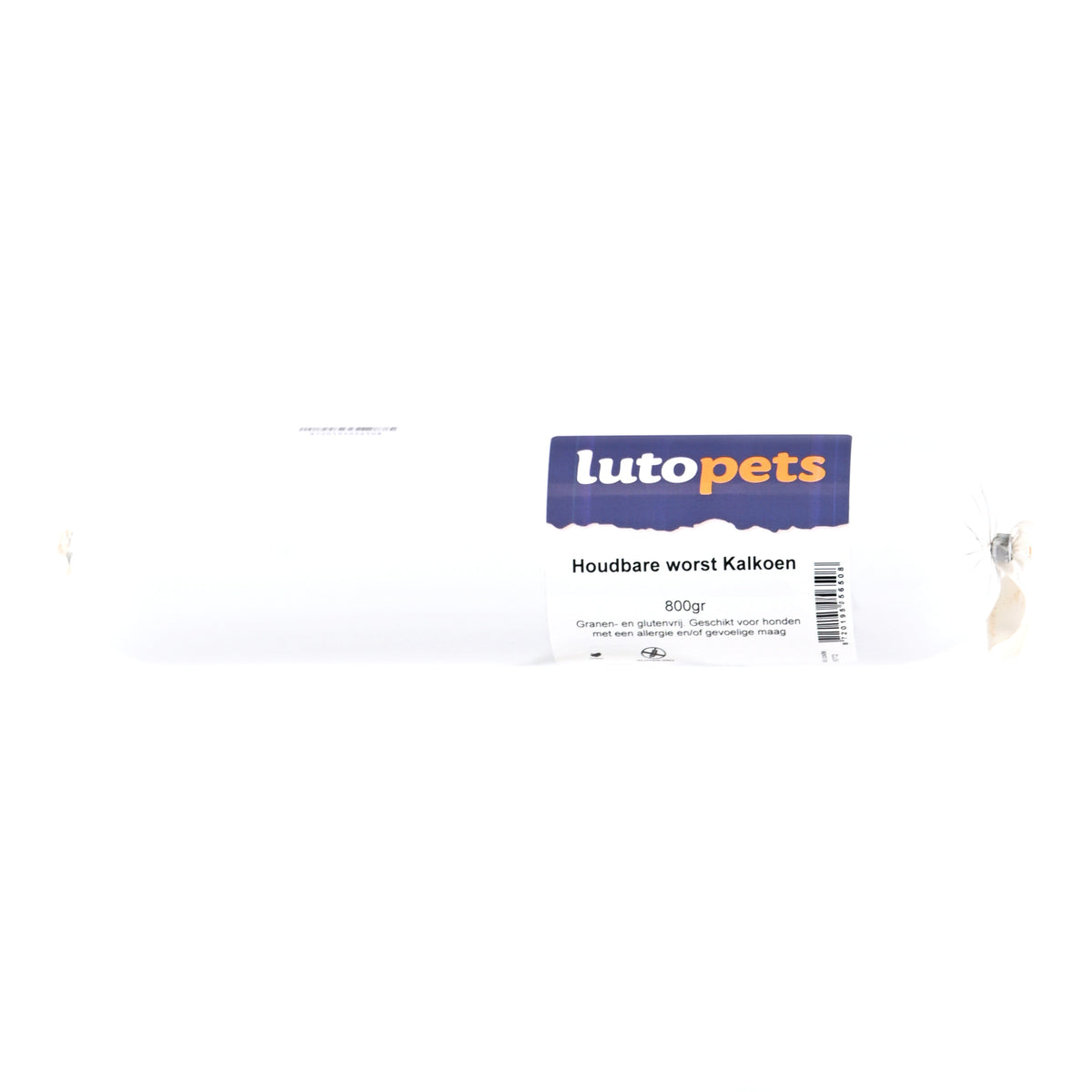 Lutopets Houdbare worst kalkoen 800 g – graanvrij hondenvoer