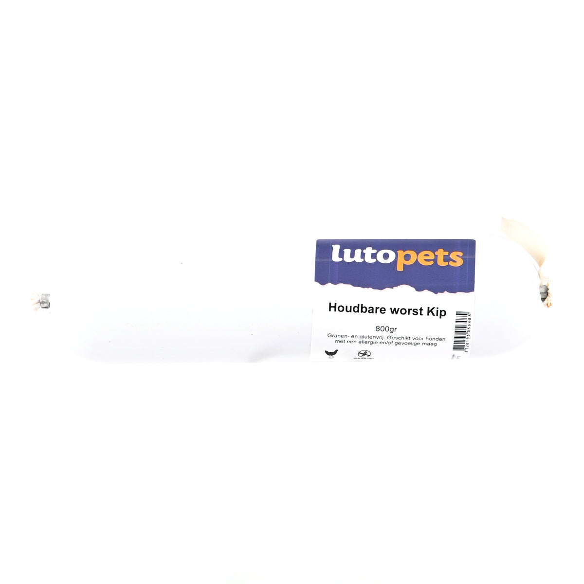 Lutopets Houdbare worst kip 800 g – hondenworst met 92% kip