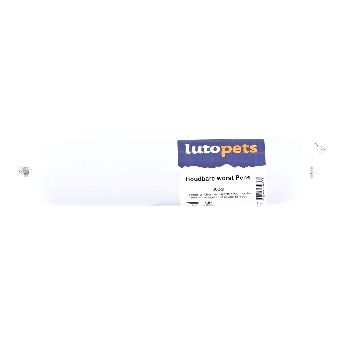 Lutopets Houdbare worst pens 800 g – runderpens hondenvoer