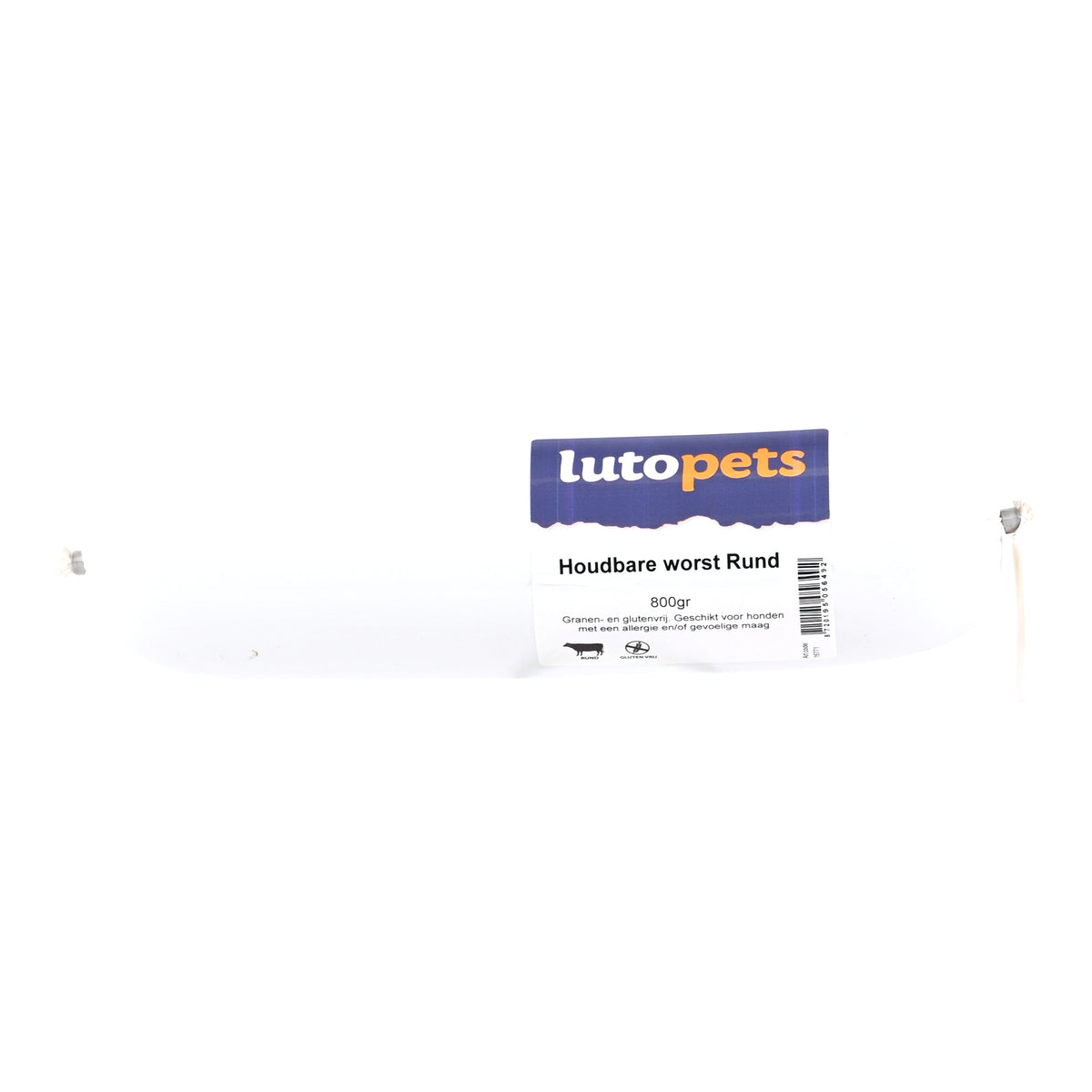 Lutopets Houdbare worst rund 800 g – hondenworst met 92% rundvlees