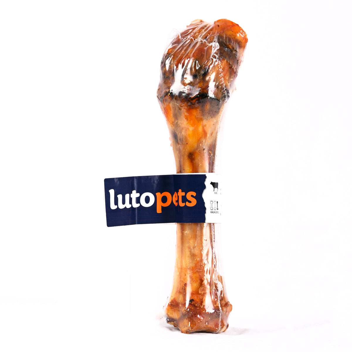 Lutopets Kalfspoot 1 stuk – gedroogde kalfspoot hond met bot (foto 2)