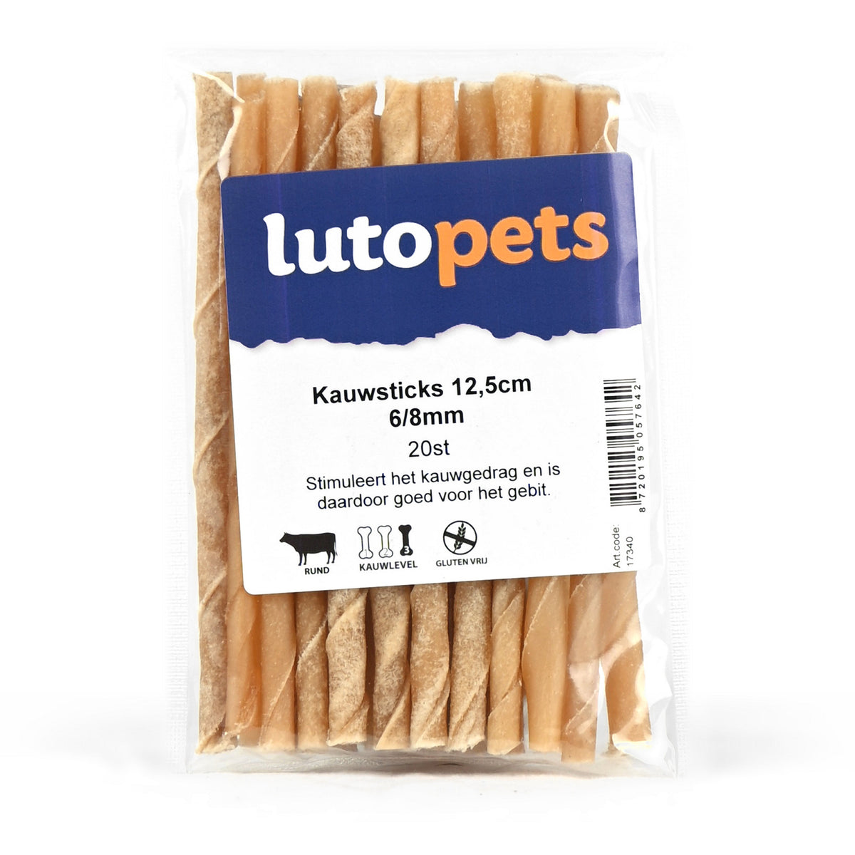 Lutopets Kauwsticks 12,5cm 6-8mm 20st