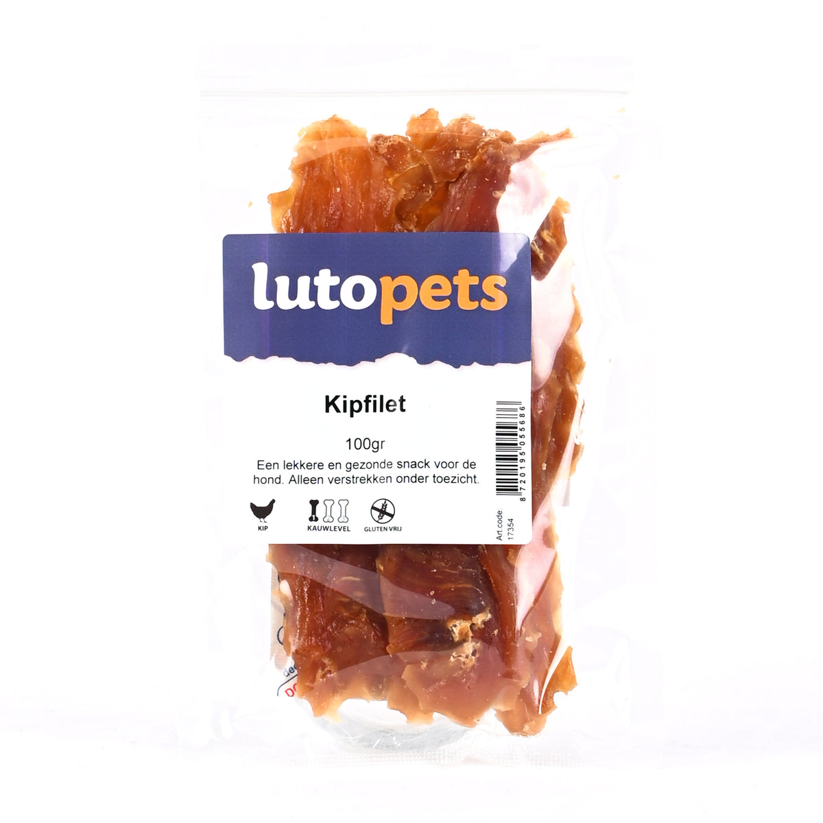 Lutopets Kipfilet 100 g – gedroogde hondensnacks met kip