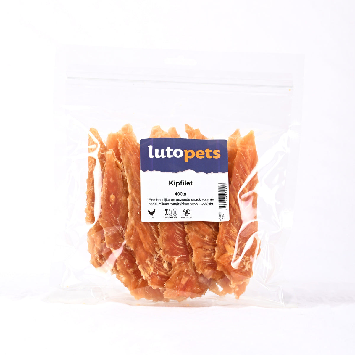 Lutopets Kipfilet 400 g – gedroogde hondensnacks met kip