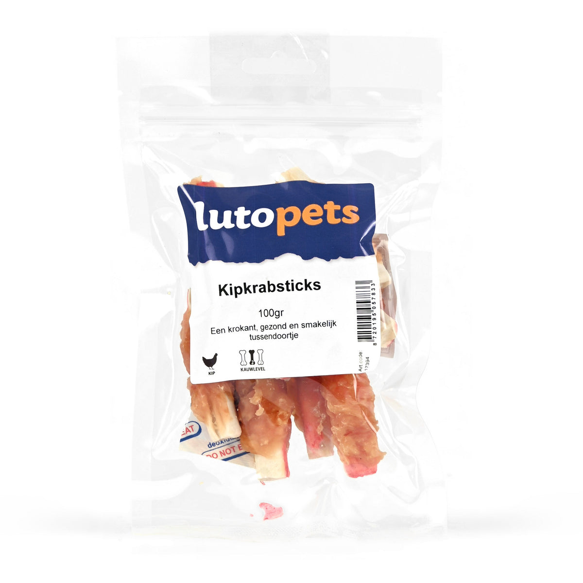 Lutopets Kipkrabsticks 100 g