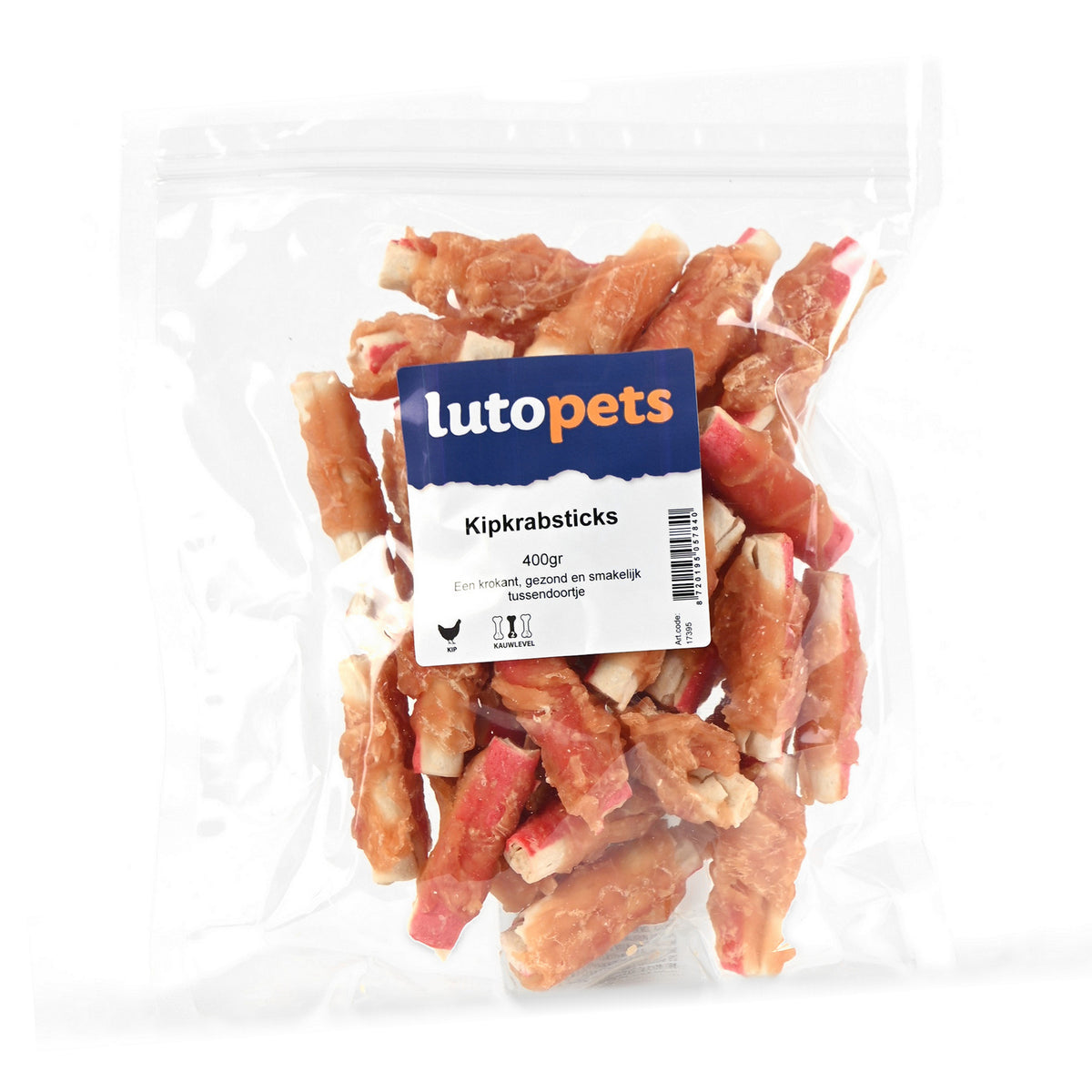 Lutopets Kipkrabsticks 400 g