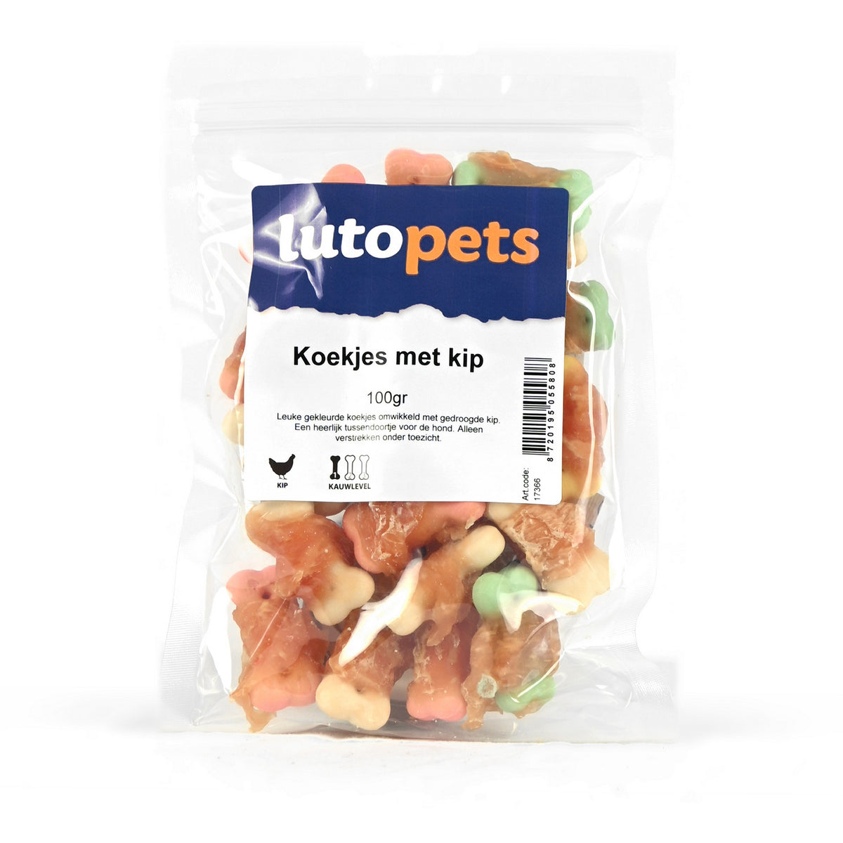 Lutopets Koekjes met kip 100 g