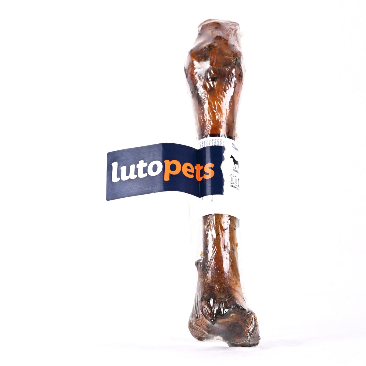 Lutopets Paardenbeen 30 cm 1 stuk – paardenbot hond, kauwlevel 3 (foto 2)